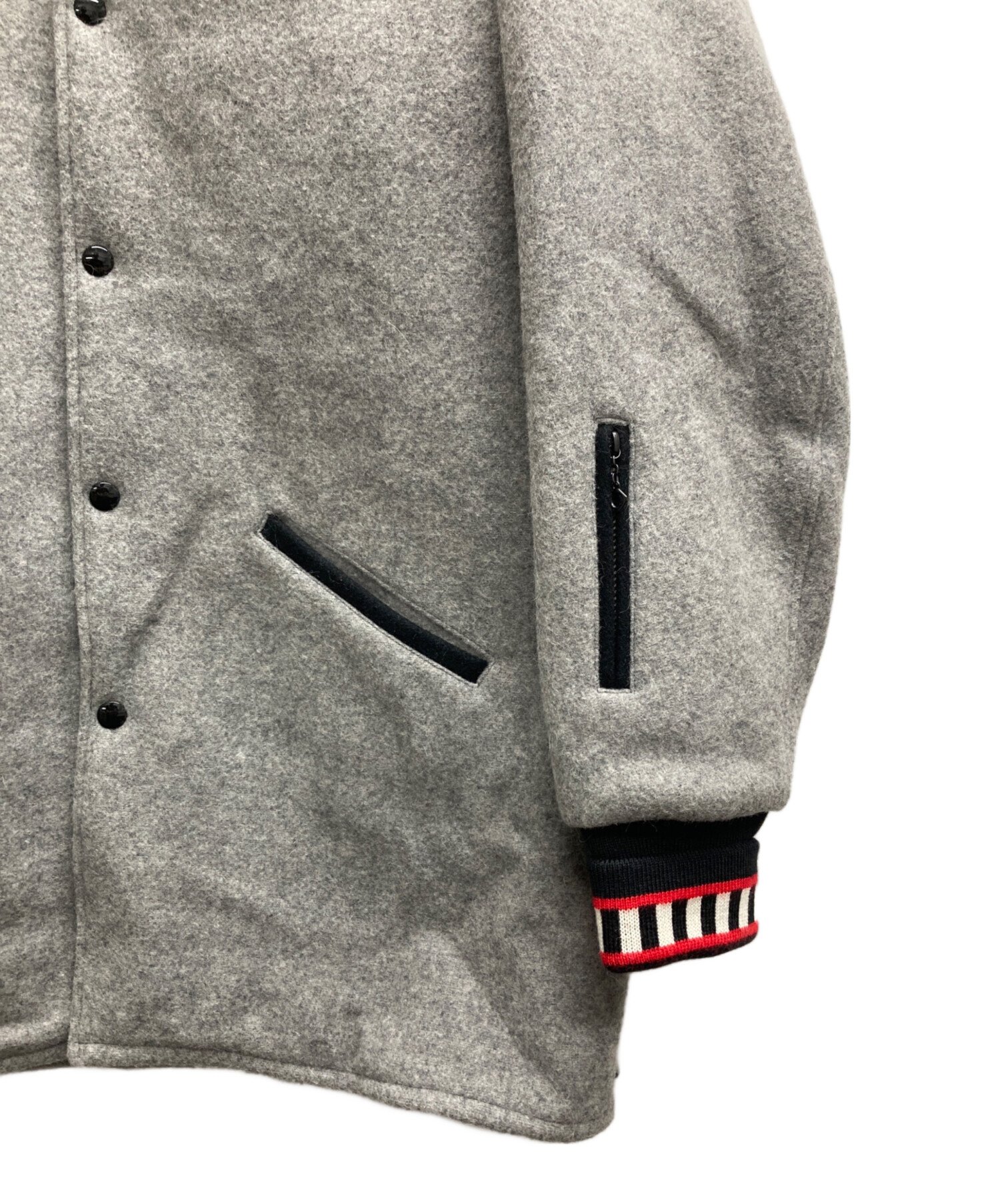 SAVOY グレー ジャケット 中古・古着通販】SAVOY (サボイ) ウールジャケット グレー サイズ:L