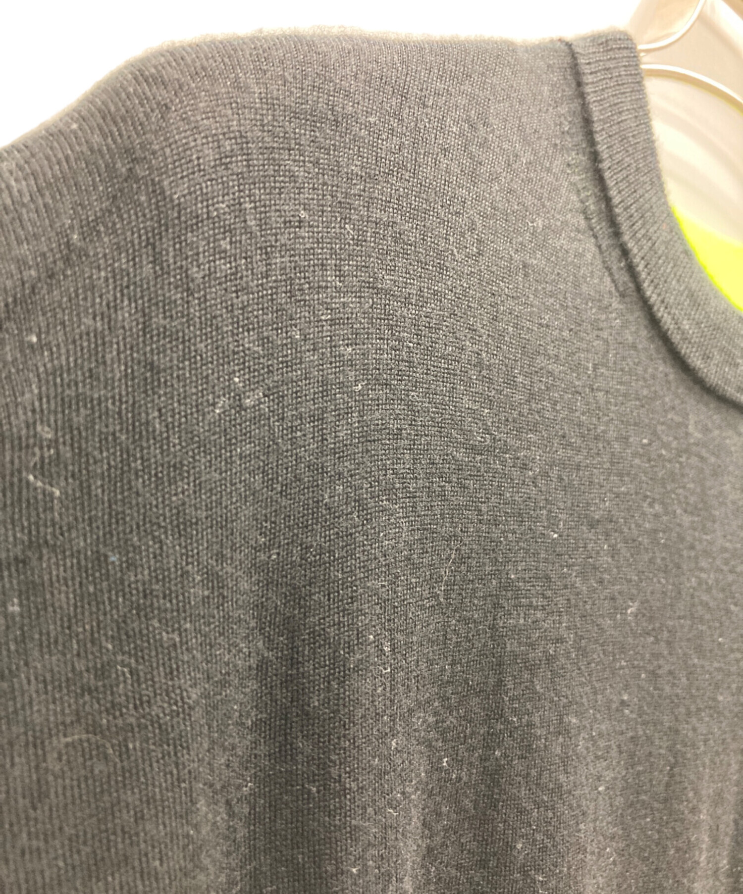 中古・古着通販】LOEWE (ロエベ) クルーネック刺繍ニット ブラック 