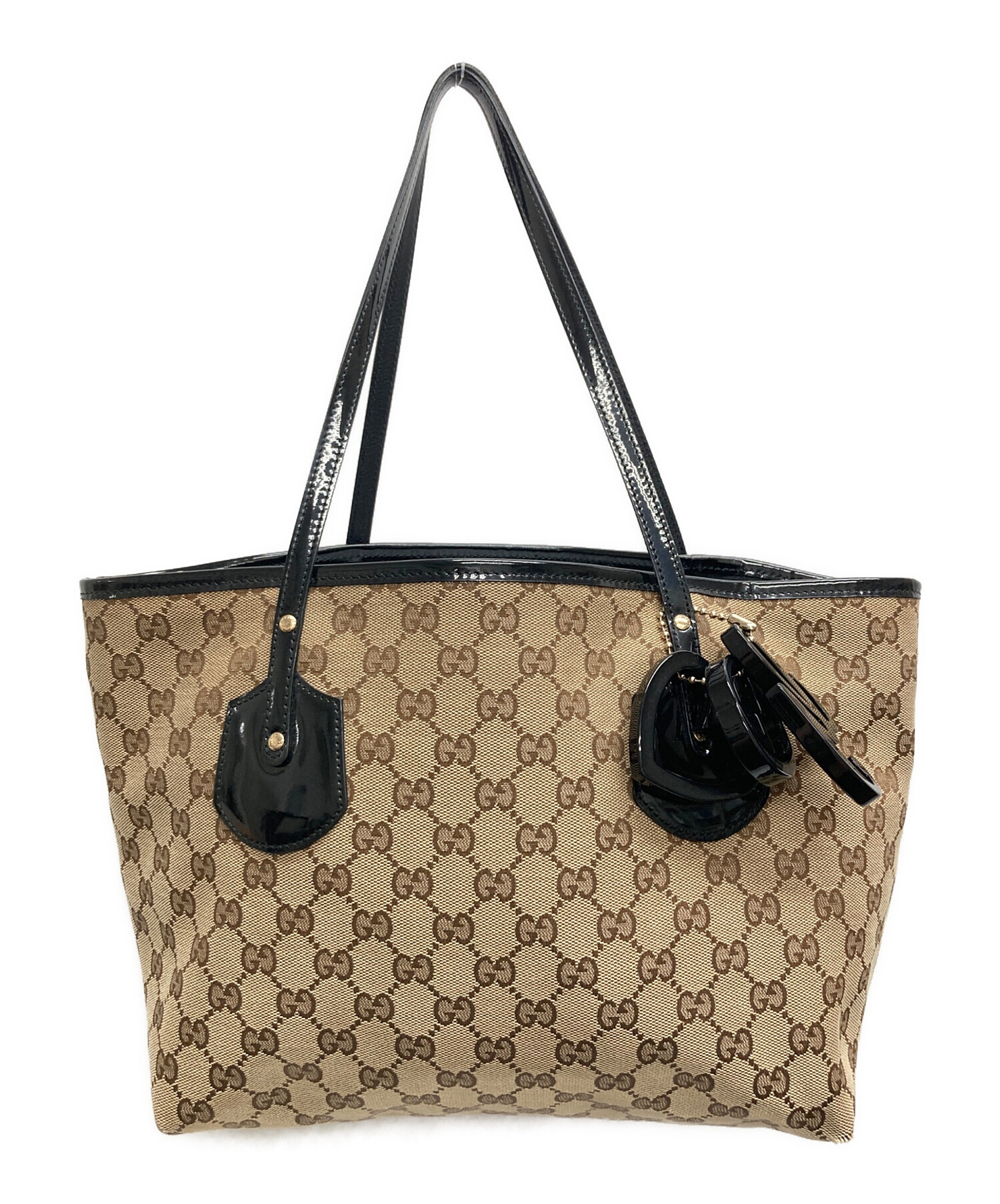 中古・古着通販】GUCCI (グッチ) GGキャンバストートバッグ ベージュ 