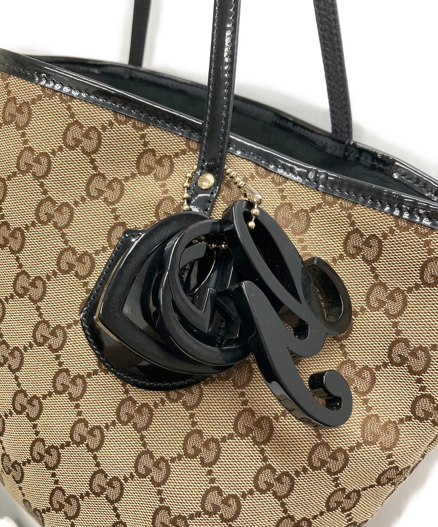 中古・古着通販】GUCCI (グッチ) GGキャンバストートバッグ ベージュ 