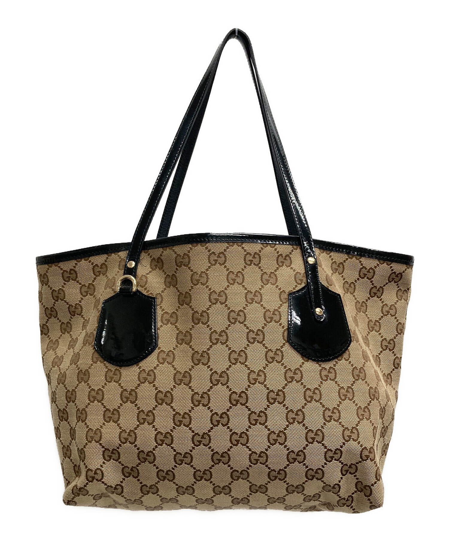 中古・古着通販】GUCCI (グッチ) GGキャンバストートバッグ ベージュ 