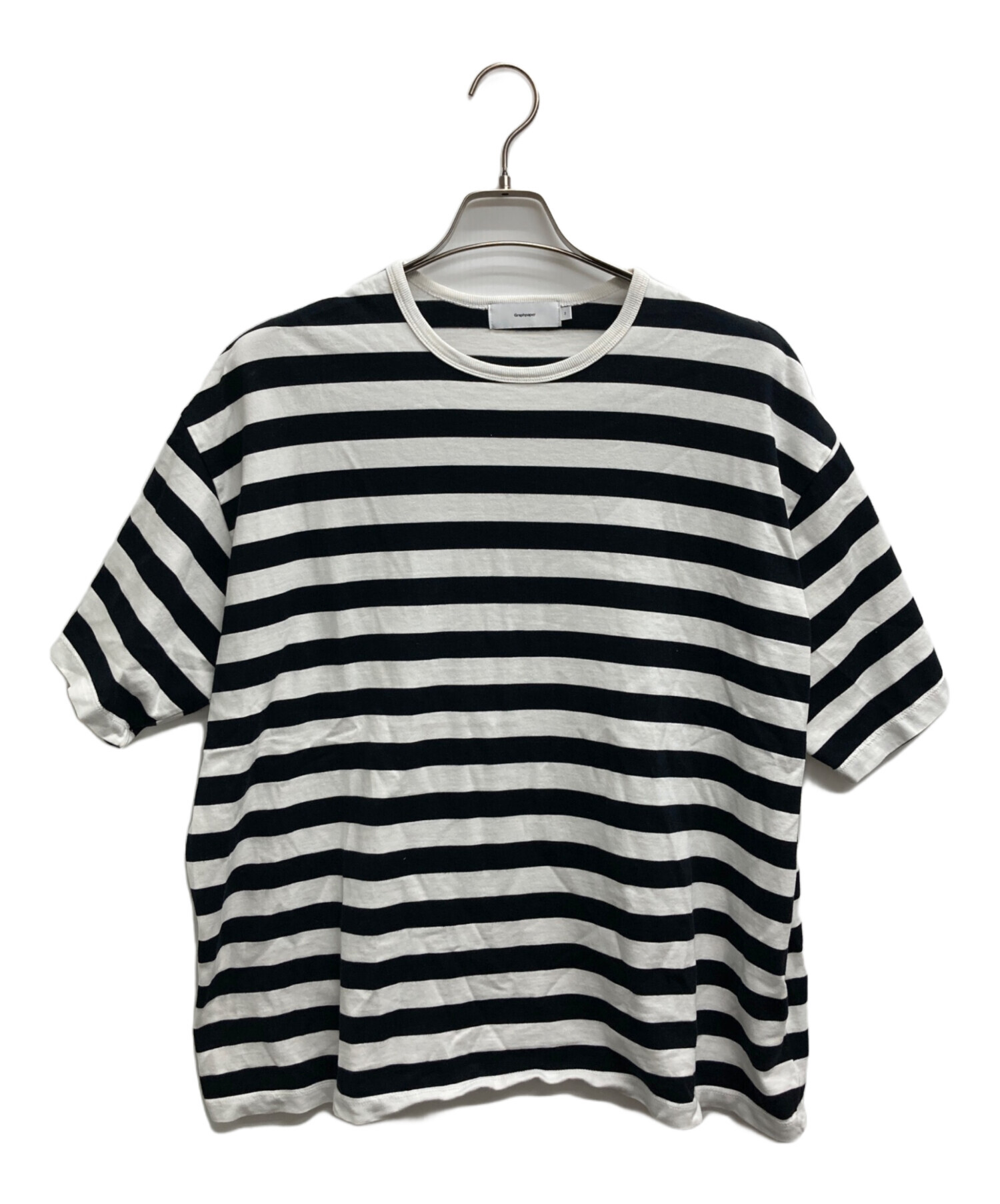 中古・古着通販】Graphpaper (グラフペーパー) ボーダーTシャツ ブラック×ホワイト サイズ:2｜ブランド・古着通販  トレファク公式【TREFAC FASHION】スマホサイト
