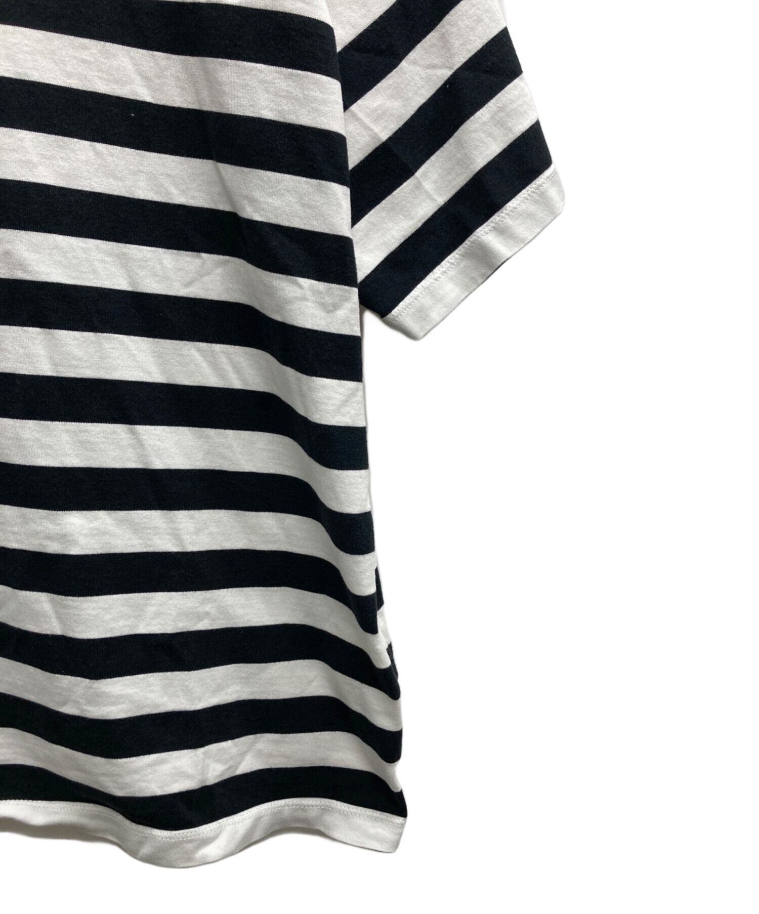 【春物】Graphpaper グラフペーパー カットソー 白黒ストライプ 2 中古・古着通販】Graphpaper (グラフペーパー) ボーダーTシャツ