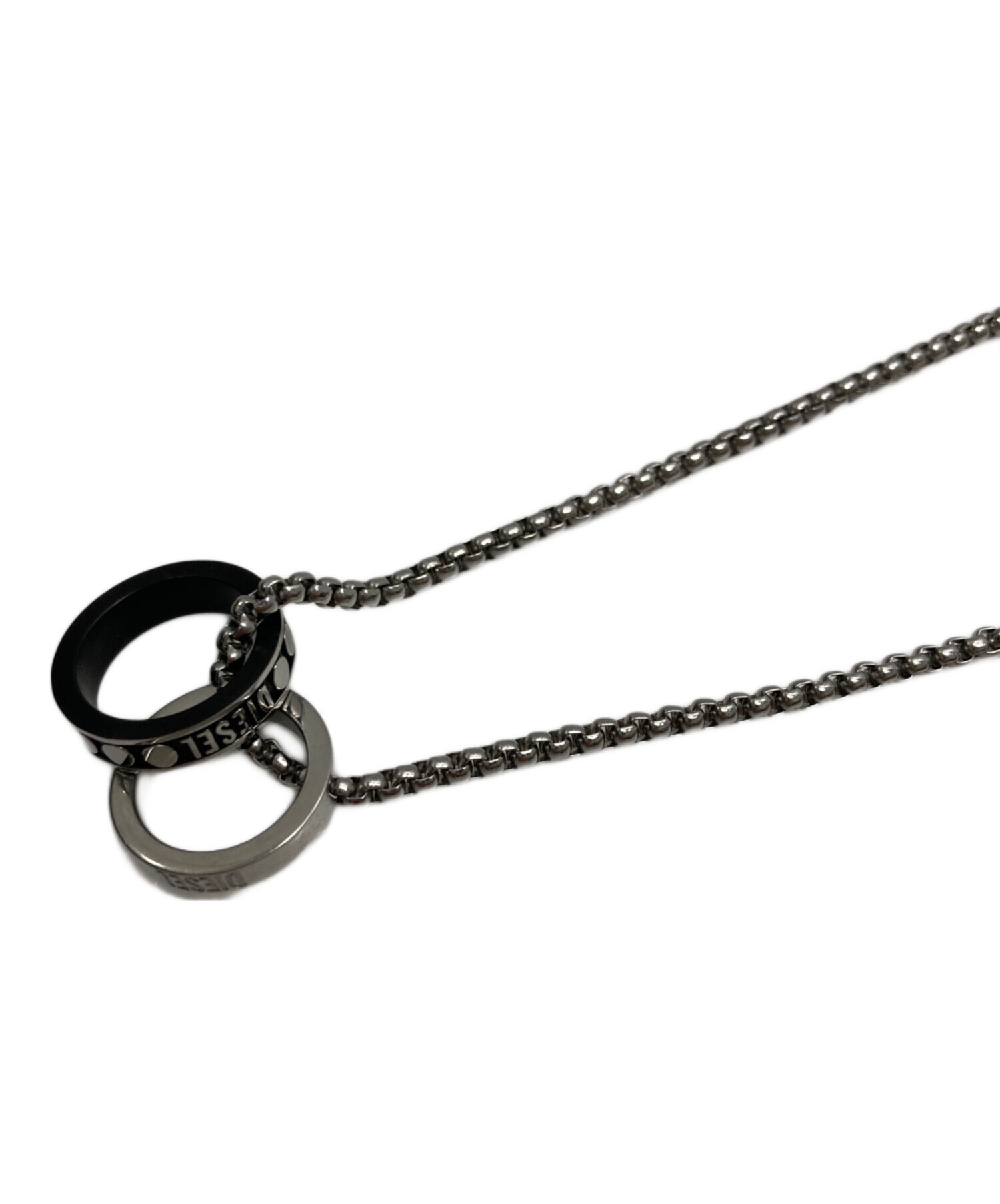 中古・古着通販】DIESEL (ディーゼル) ダブル リング ネックレス