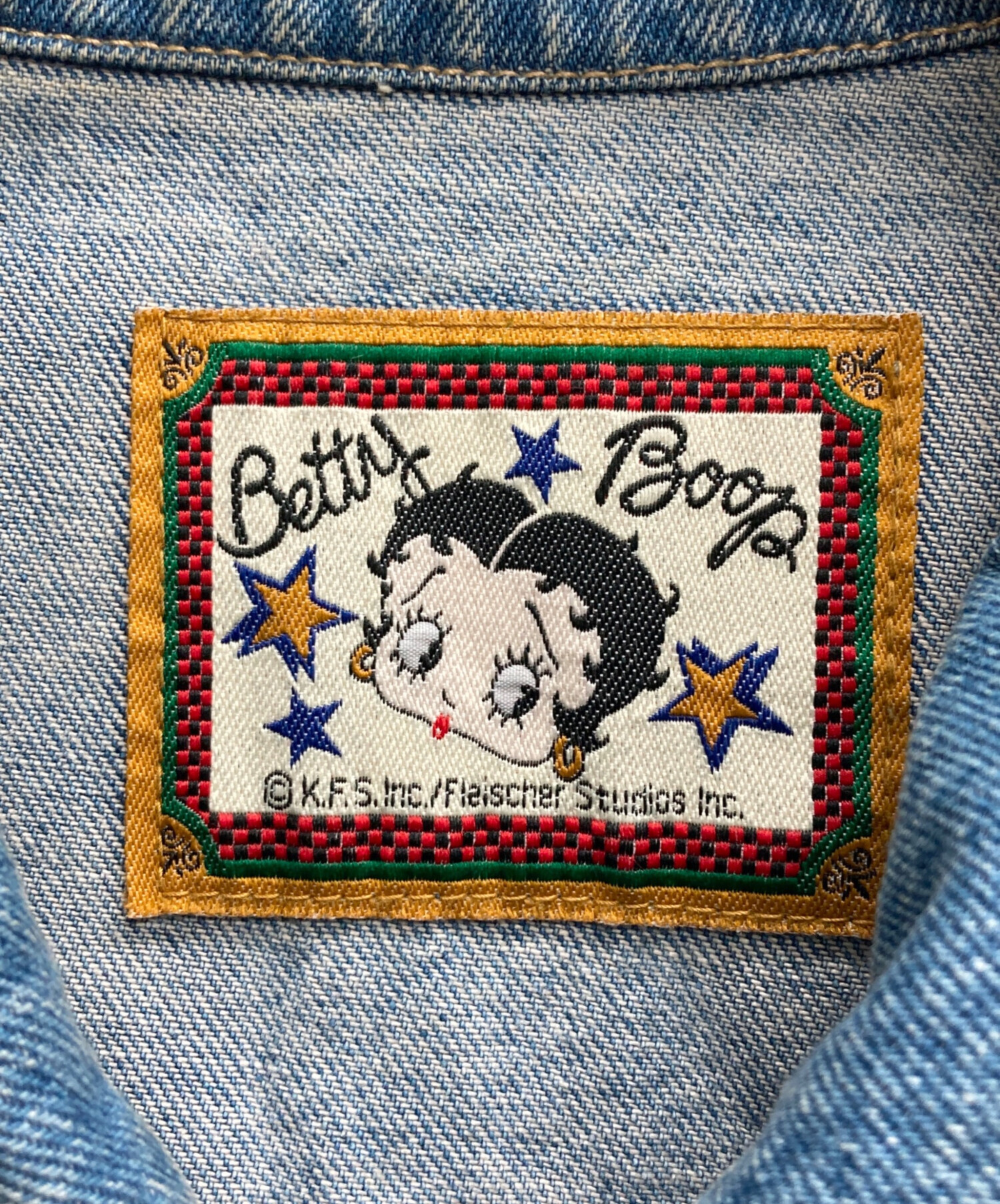 BETTY BOOP(ベティ・ブープ)デニムジャケット/2XL レア』90年代 BETTY BOOP ベティ ベティちゃん デニムジャケット