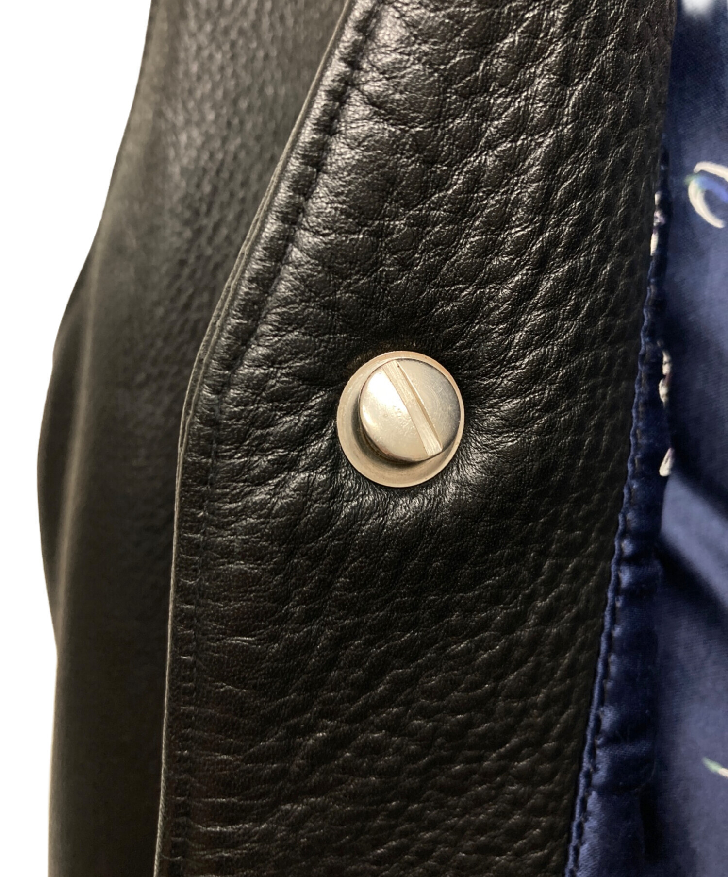 中古・古着通販】A&G (エーアンドジー) バッククロス レザーベスト