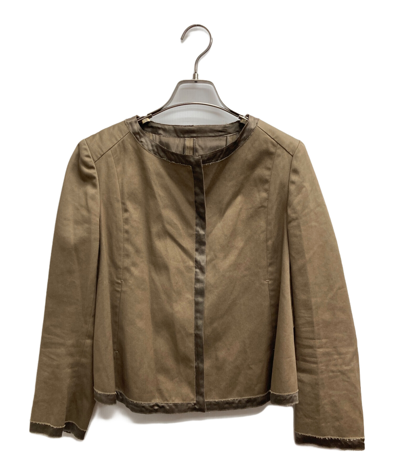 ドゥロワー ノーカラージャケット ドゥロワー drawer ノーカラージャケットネイビー38