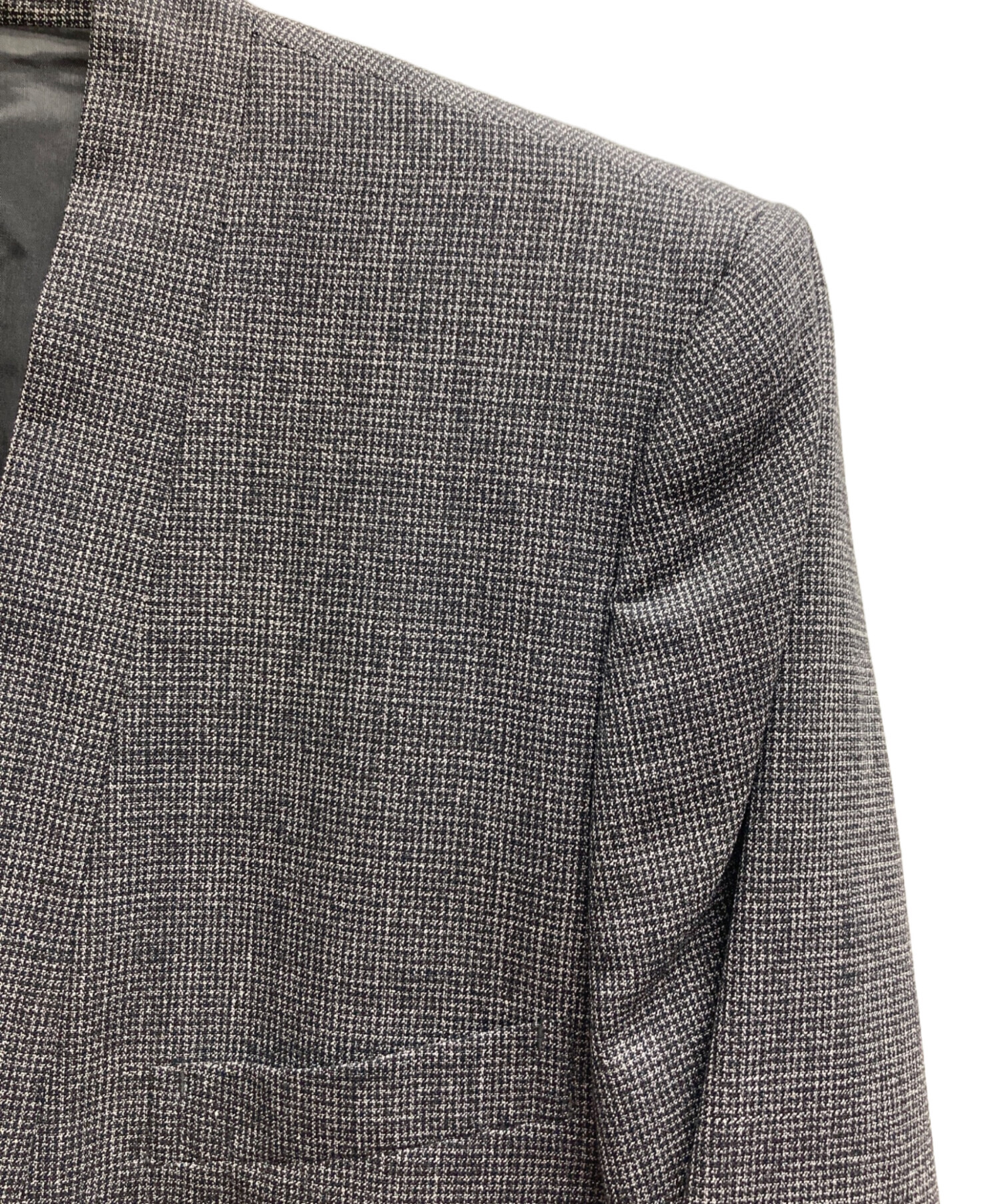 ISSEY MIYAKE MEN ノーカラーグレーウールジャケット ISSEY MIYAKE MEN ノーカラーグレーウールジャケット