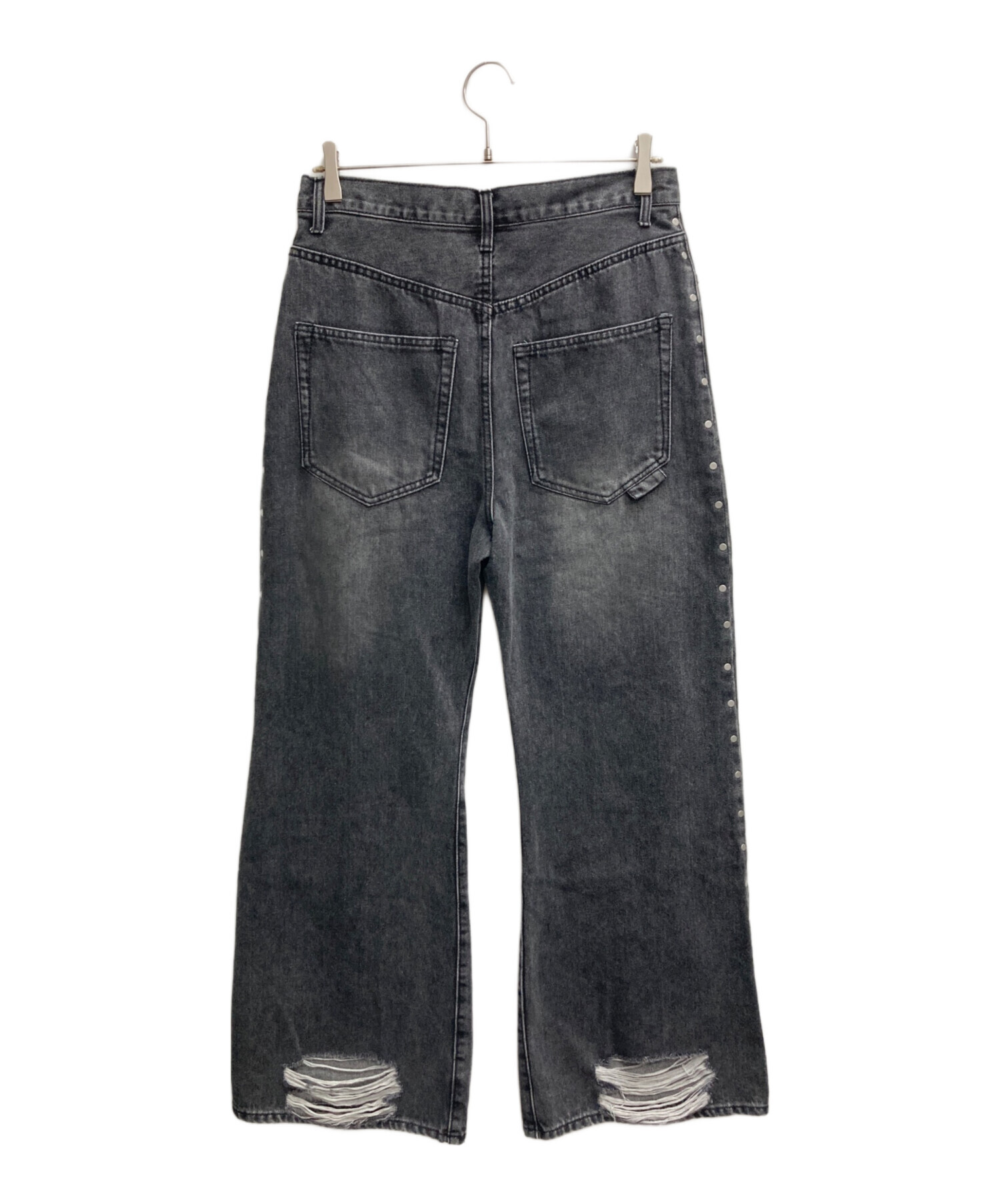 中古・古着通販】KNUTHMARF (クヌースマーフ) side line studs denim 