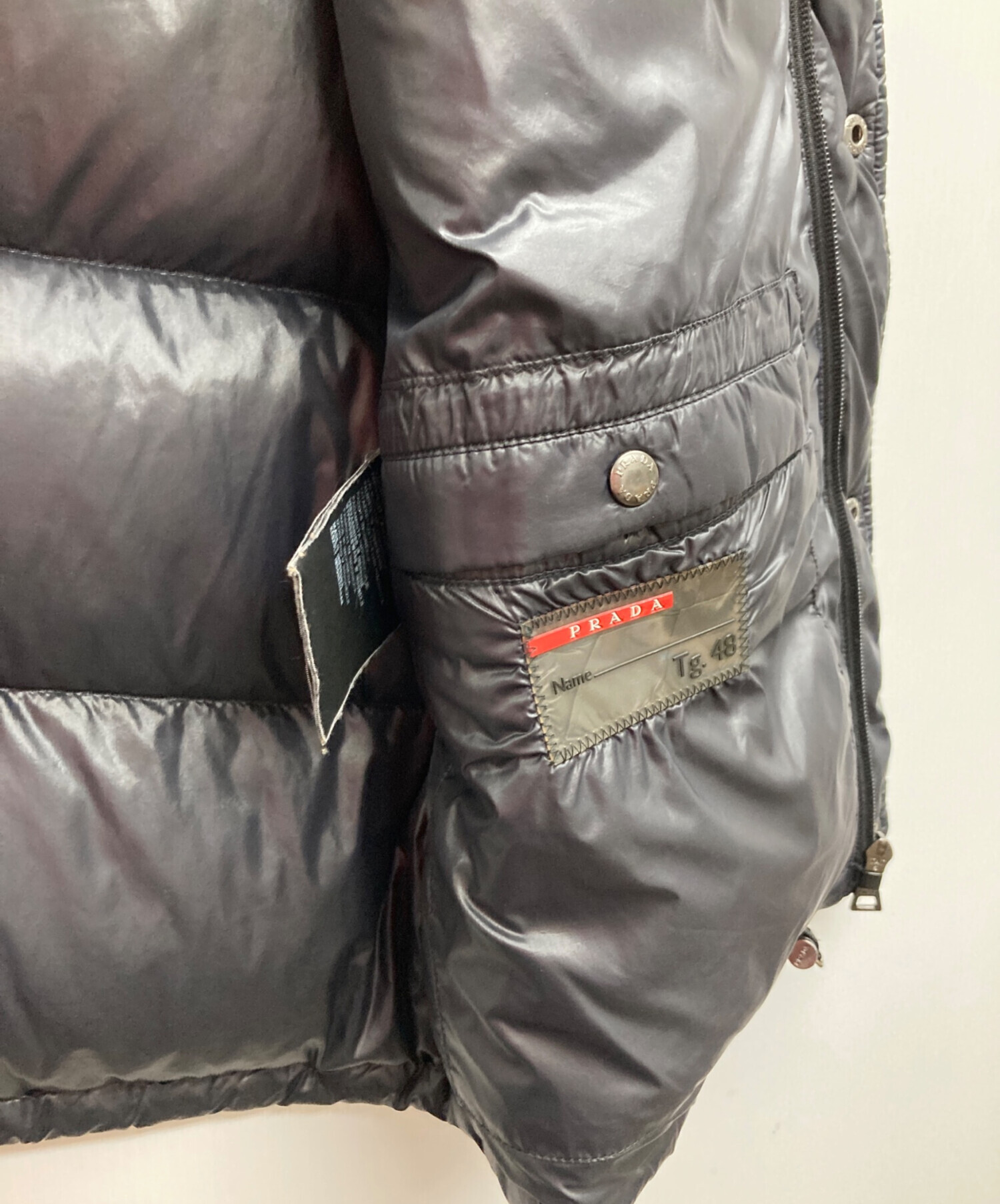 中古・古着通販】PRADA (プラダ) トライアングルロゴ ダウンベスト 