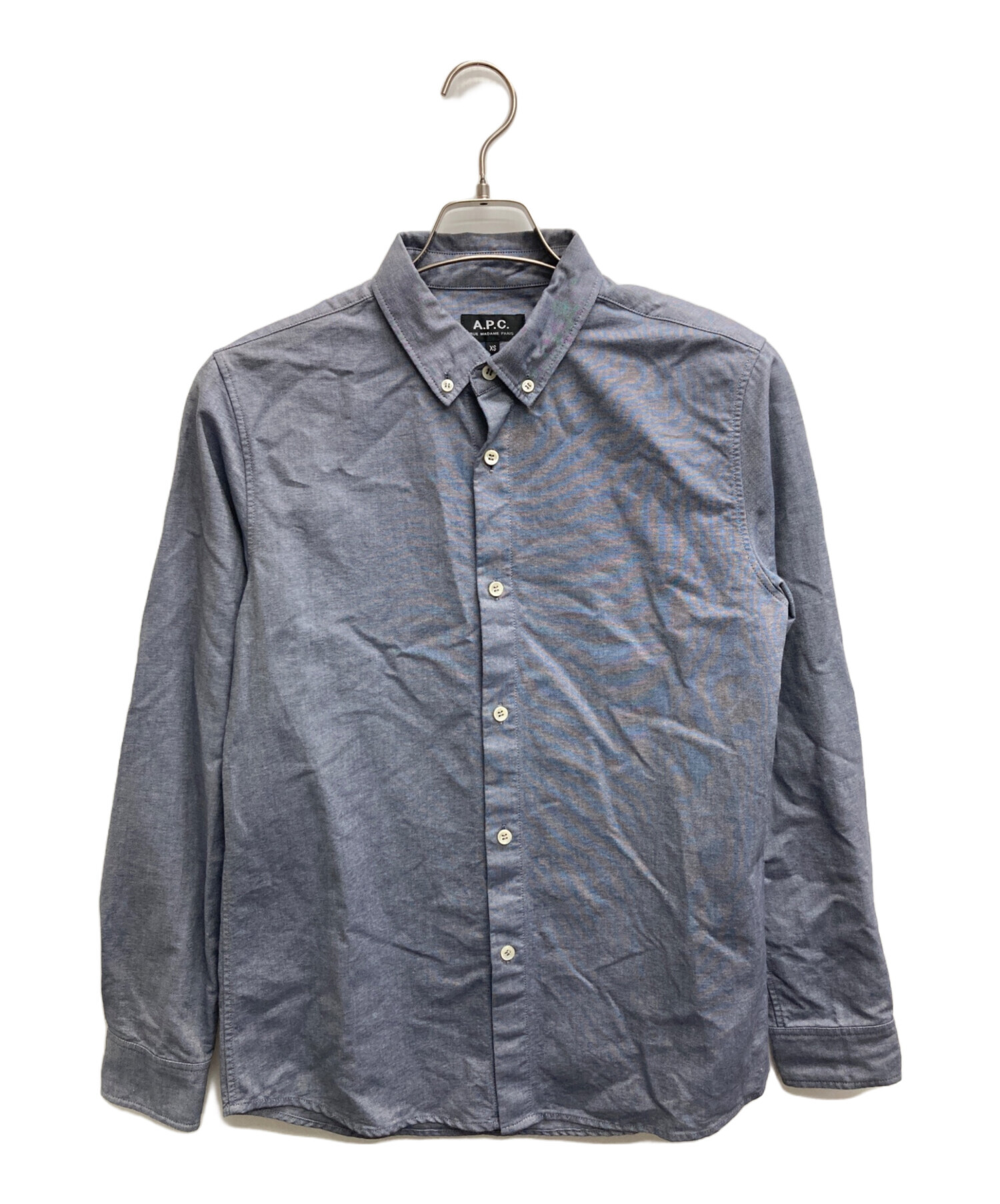 中古・古着通販】A.P.C. (アーペーセー) ボタンダウンシャツ ネイビー