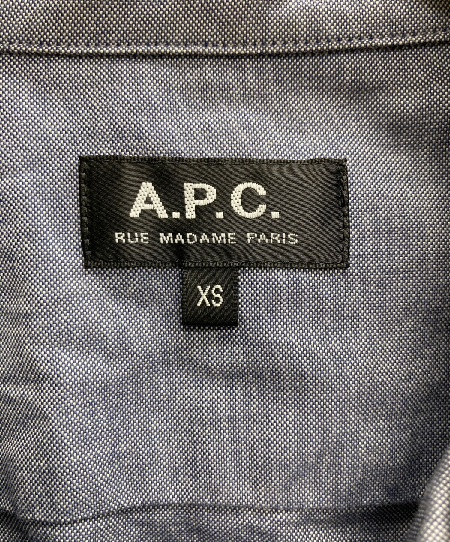 中古・古着通販】A.P.C. (アーペーセー) ボタンダウンシャツ ネイビー 