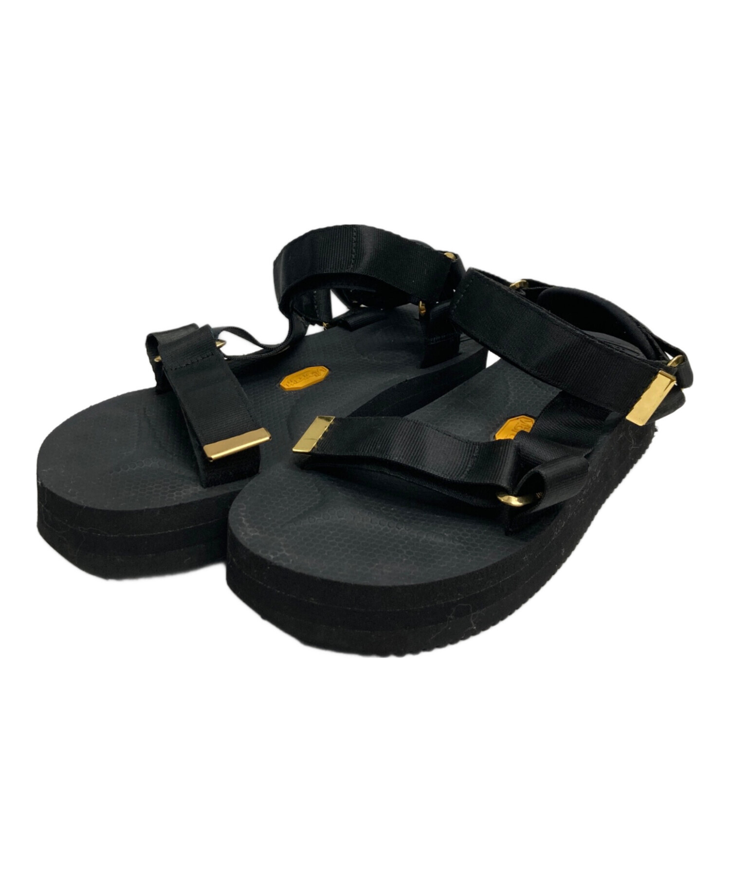 中古・古着通販】suicoke (スイコック) 厚底サンダル ブラック サイズ
