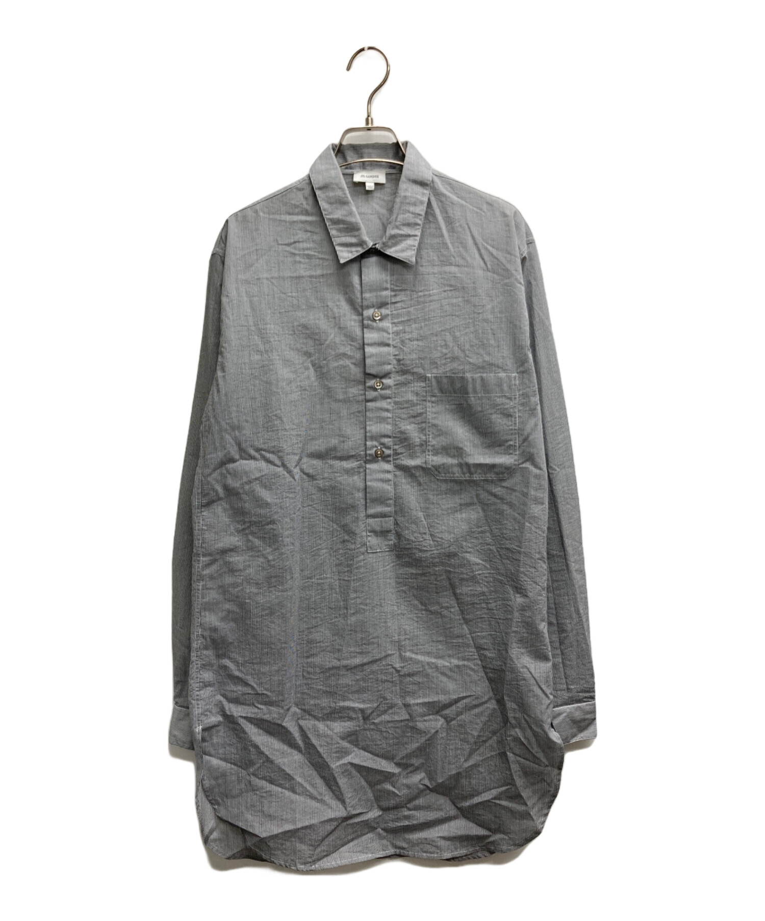 JIL SANDER ジルサンダー ストール - グレー系x黄(チェック) 【古着】【中古】 JIL SANDER ジルサンダー ストール - グレー系x黄(チェック) 【古着
