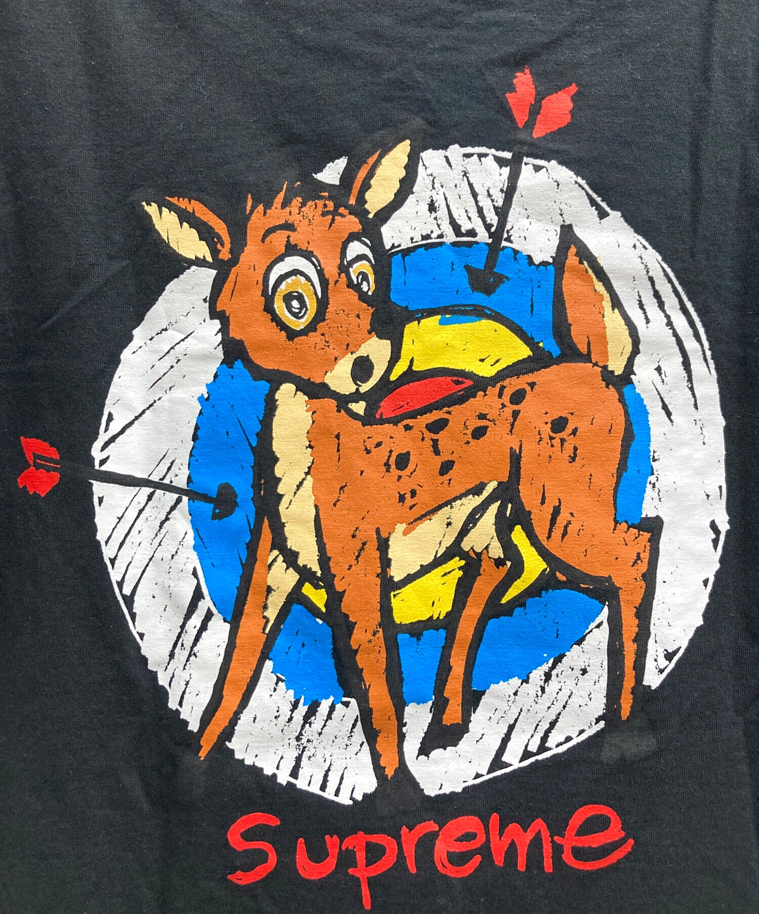 シュプリーム サイズ:L  22SS  Deer Tee バックプリントクルーネックTシャツ 中古 BS99 中古・古着通販】SUPREME (シュプリーム) 22SS Deer Tee ブラック