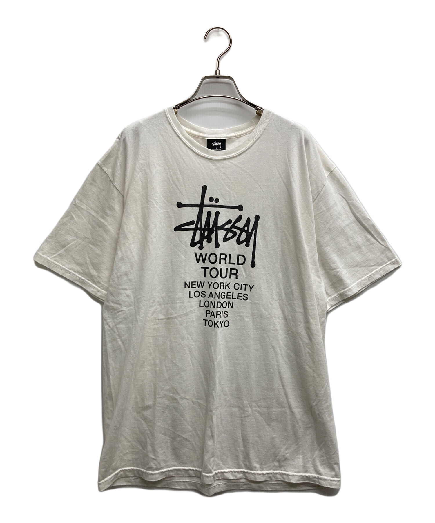 中古・古着通販】stussy (ステューシー) WORLD TOUR TEE ホワイト 