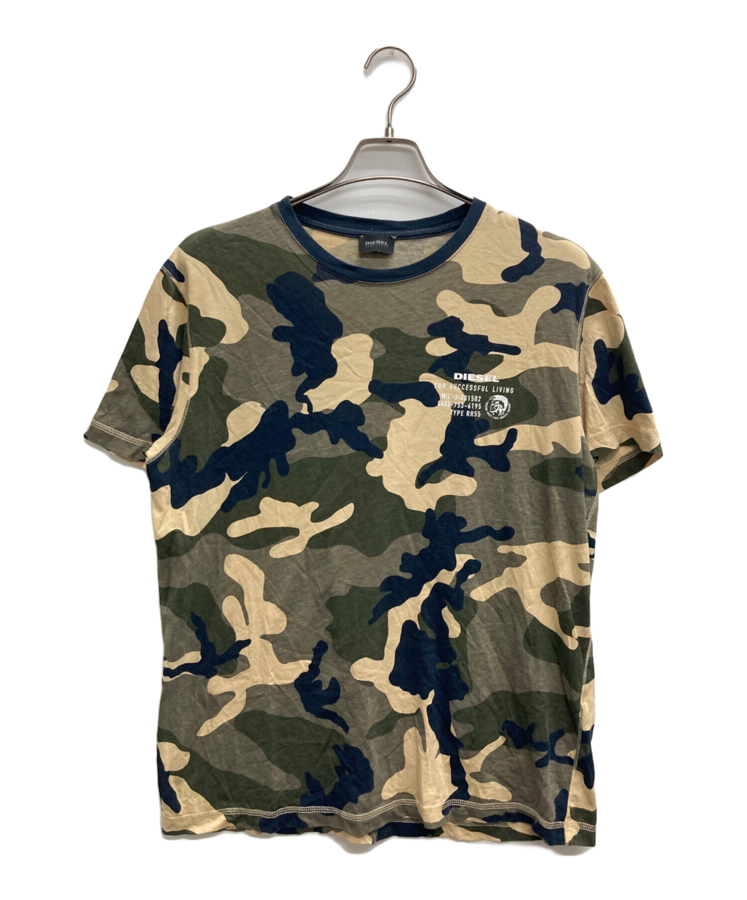 中古・古着通販】DIESEL (ディーゼル) カモ柄Tシャツ カーキ サイズ:XL