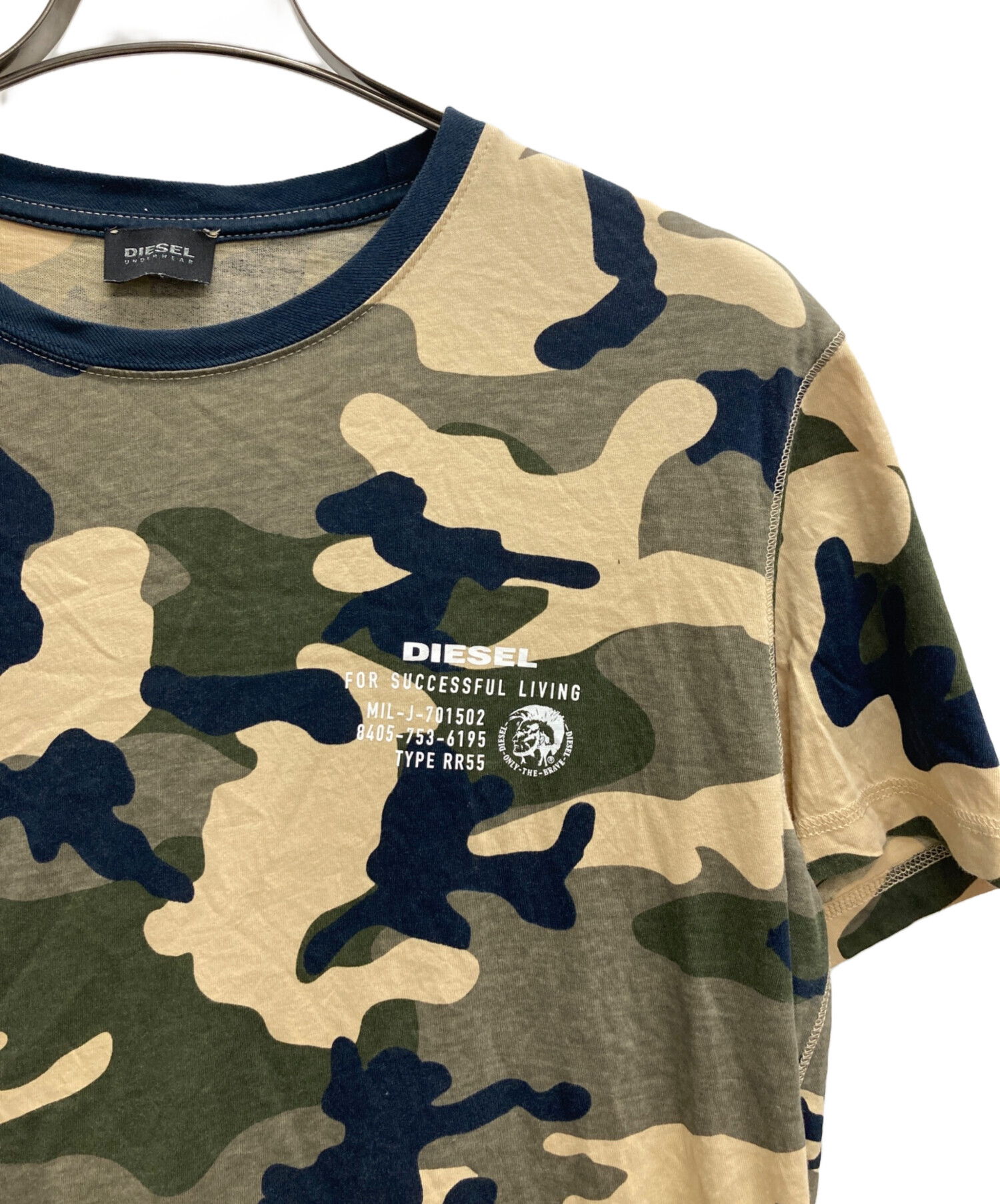 中古・古着通販】DIESEL (ディーゼル) カモ柄Tシャツ カーキ サイズ:XL