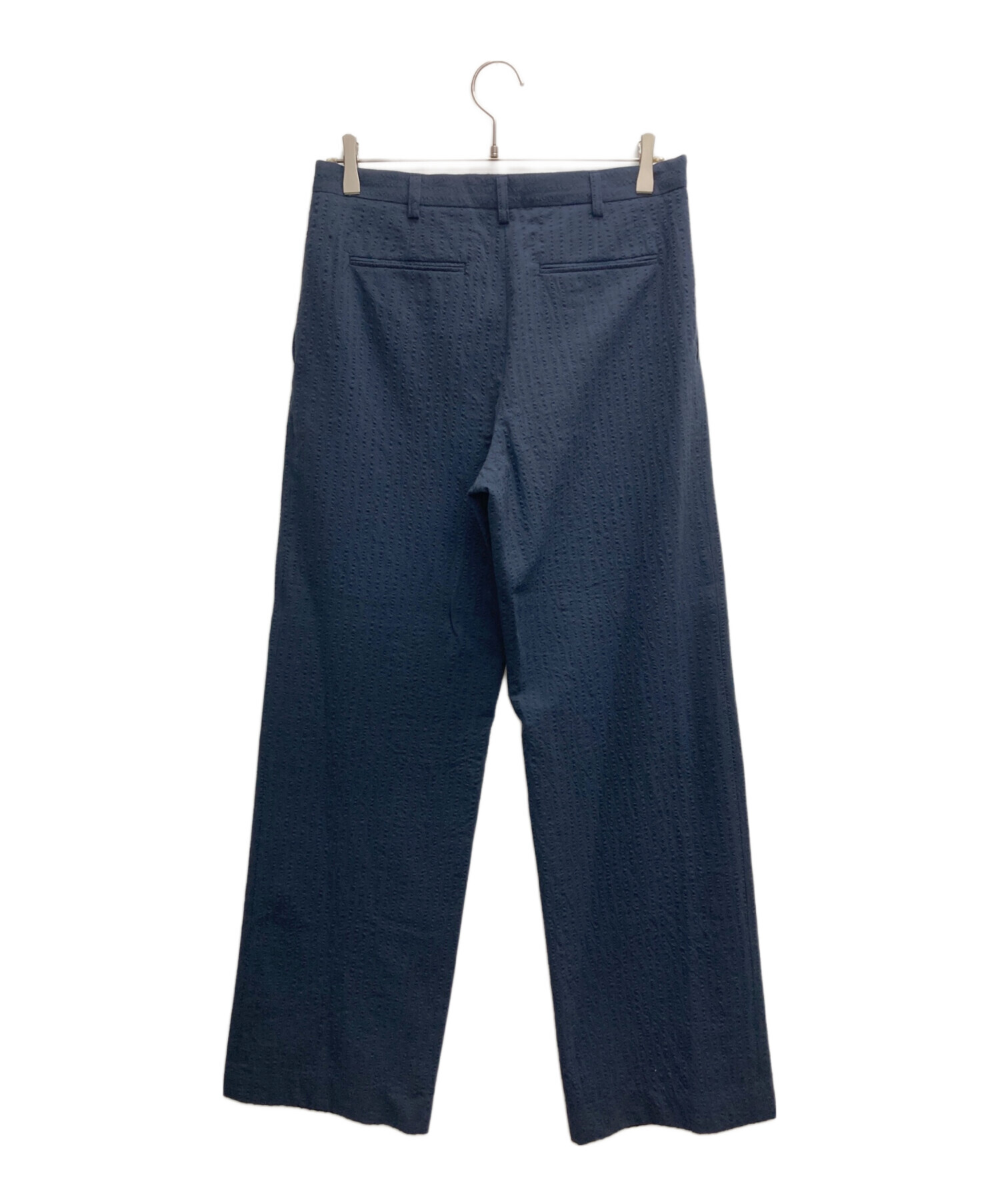 中古・古着通販】seya. (セヤ) シワ加工ウールパンツ ネイビー サイズ