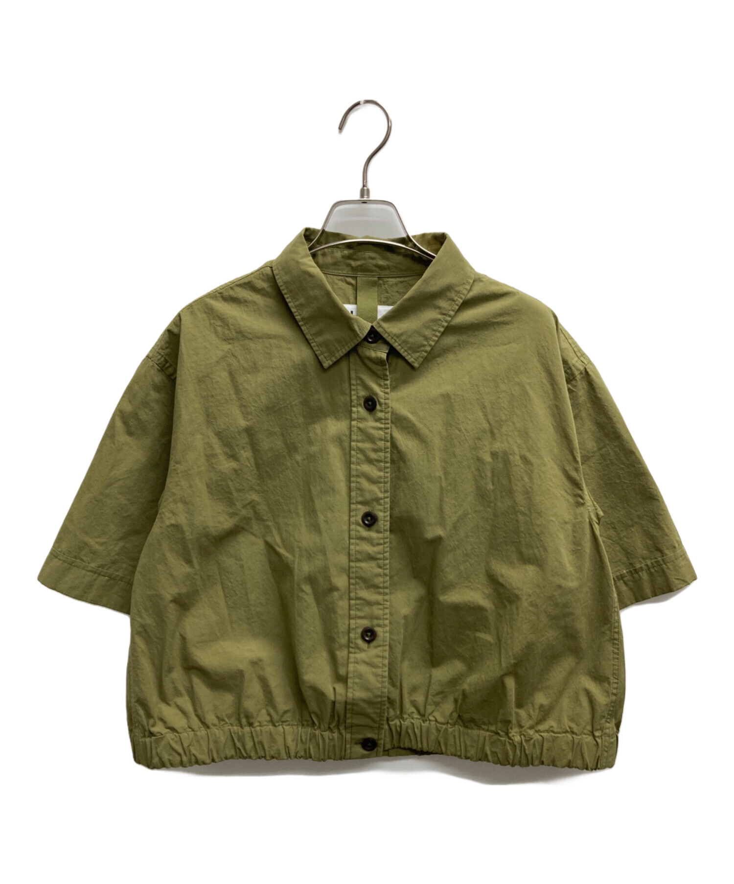 中古・古着通販】MHL (エムエイチエル) コットンリネンシャツ オリーブ 