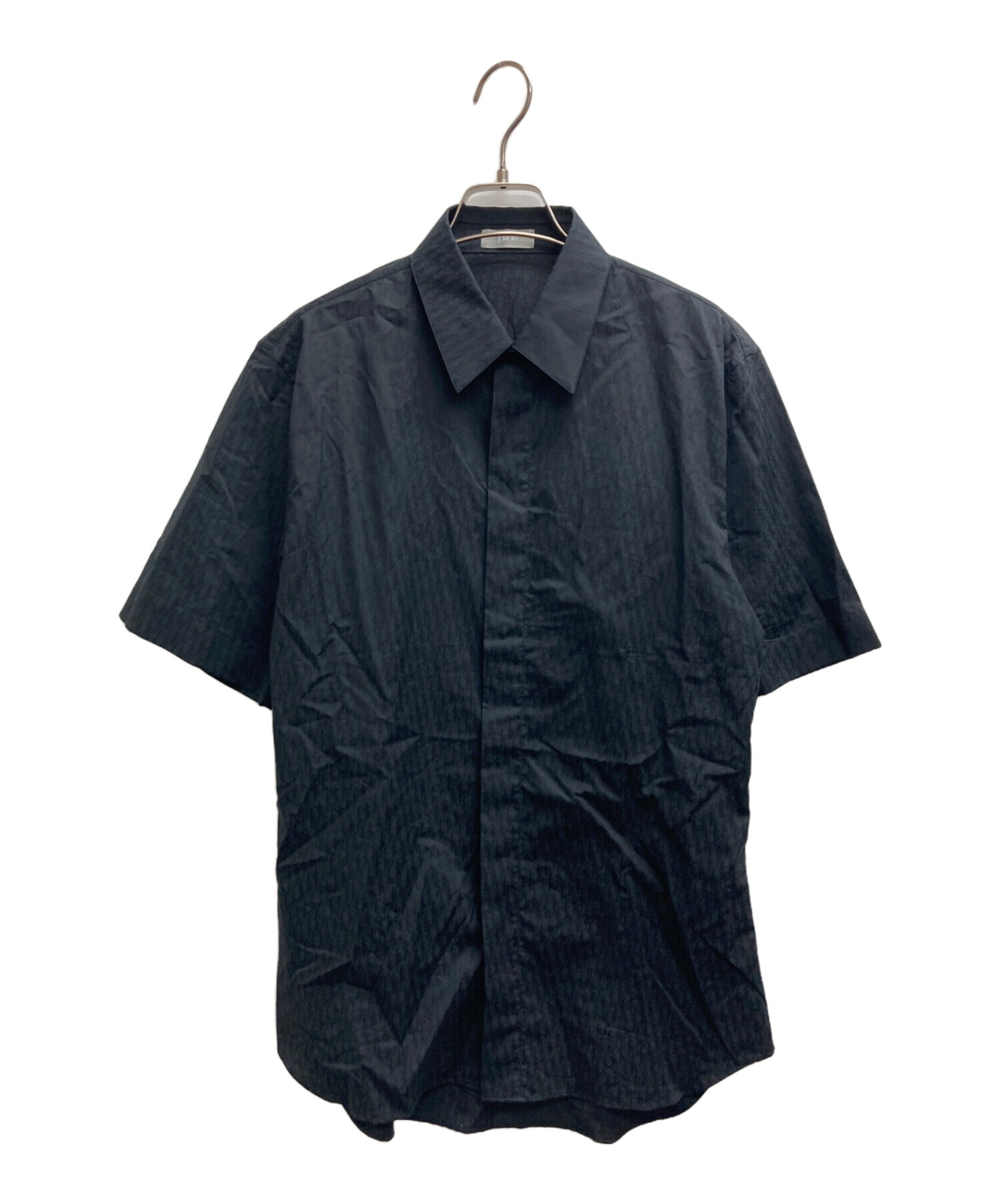 T*2様 Dior homme 比翼シャツ 中古・古着通販】DIOR (ディオール) オブリーク総柄比翼ボタン半袖