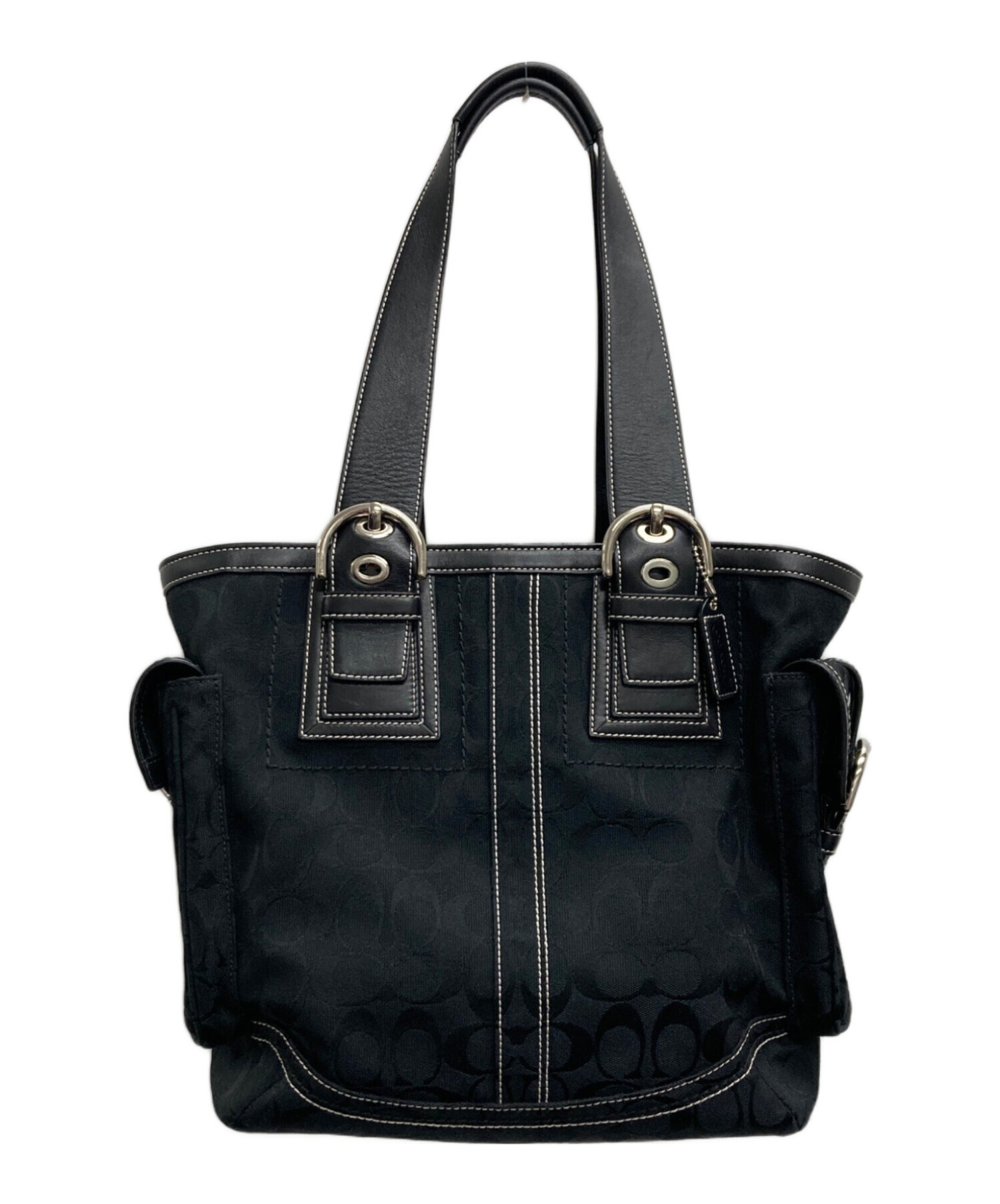 中古・古着通販】COACH (コーチ) シグネチャーキャンバストートバッグ