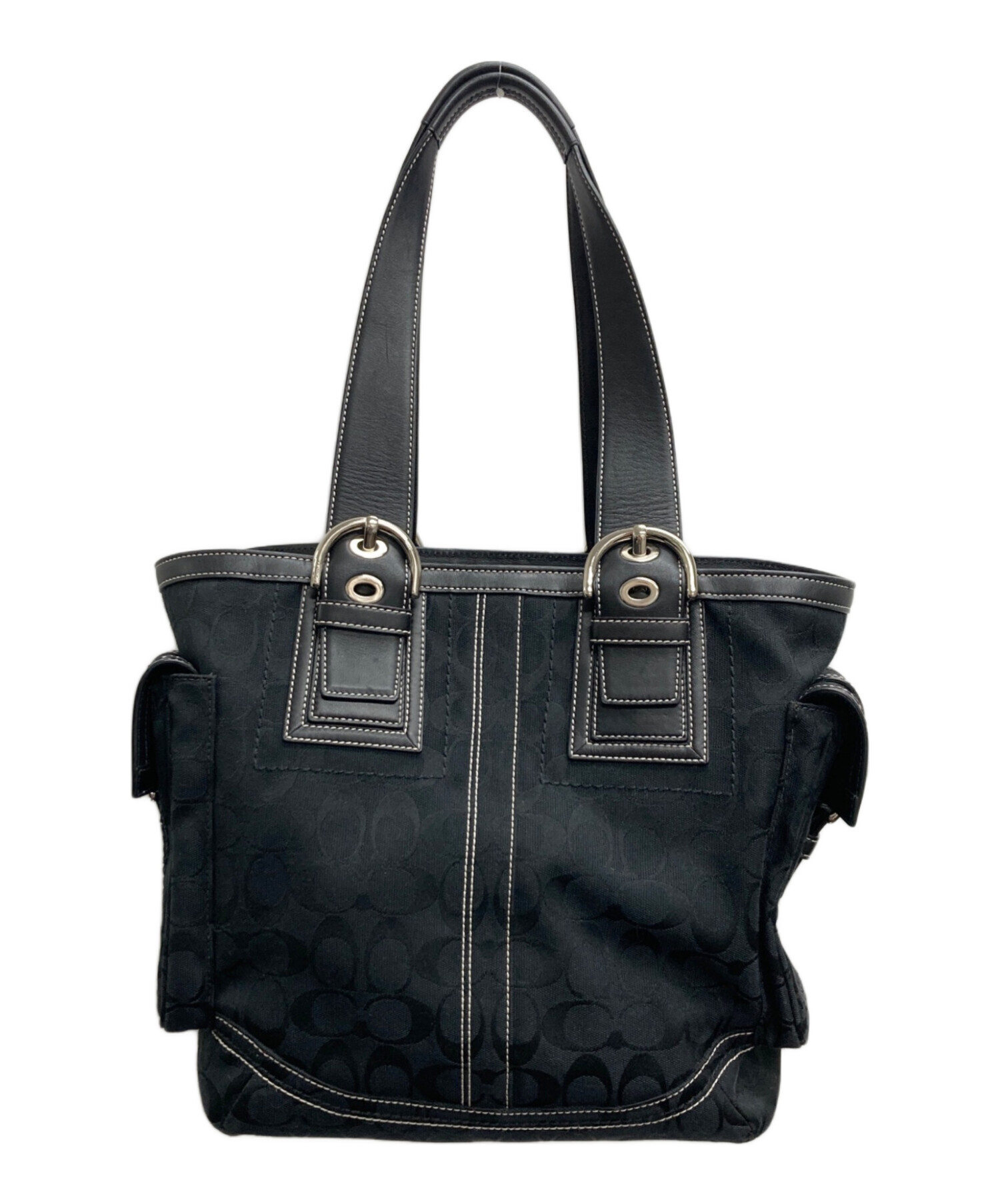 中古・古着通販】COACH (コーチ) シグネチャーキャンバストートバッグ