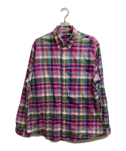 70s Ralph Lauren 大文字タグ マドラスチェック 長袖 シャツ 70s Polo Ralph Lauren マドラスチェックシャツ長袖大文字タグ