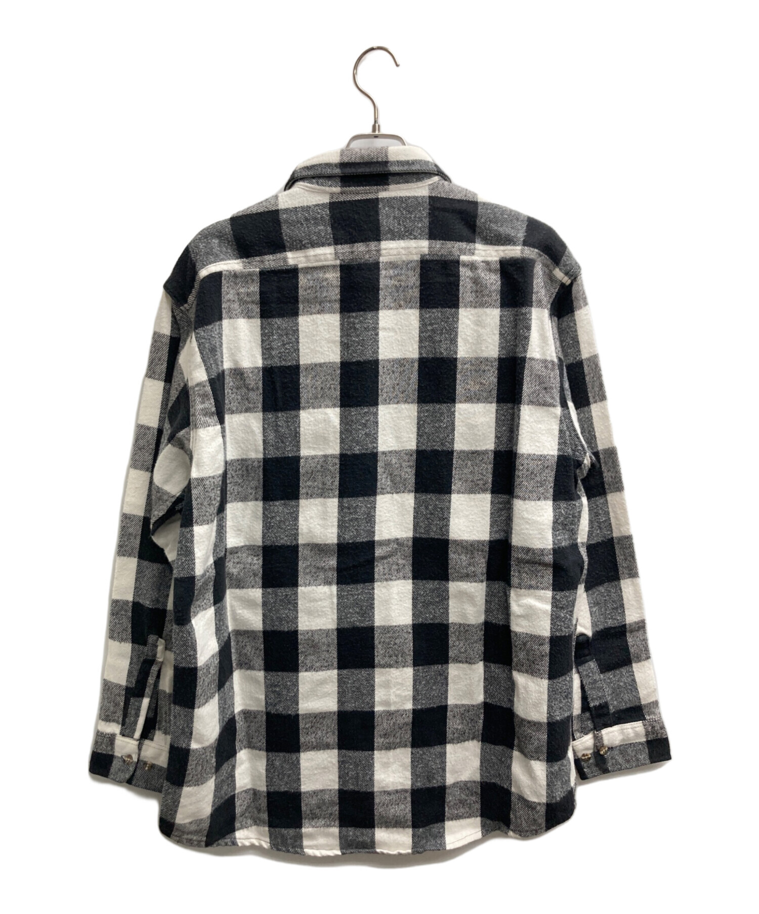 FIELD MASTER 白黒 ブロックチェック ネルシャツ USA製 中古・古着通販】FIELDMASTER (フィールドマスター) チェック