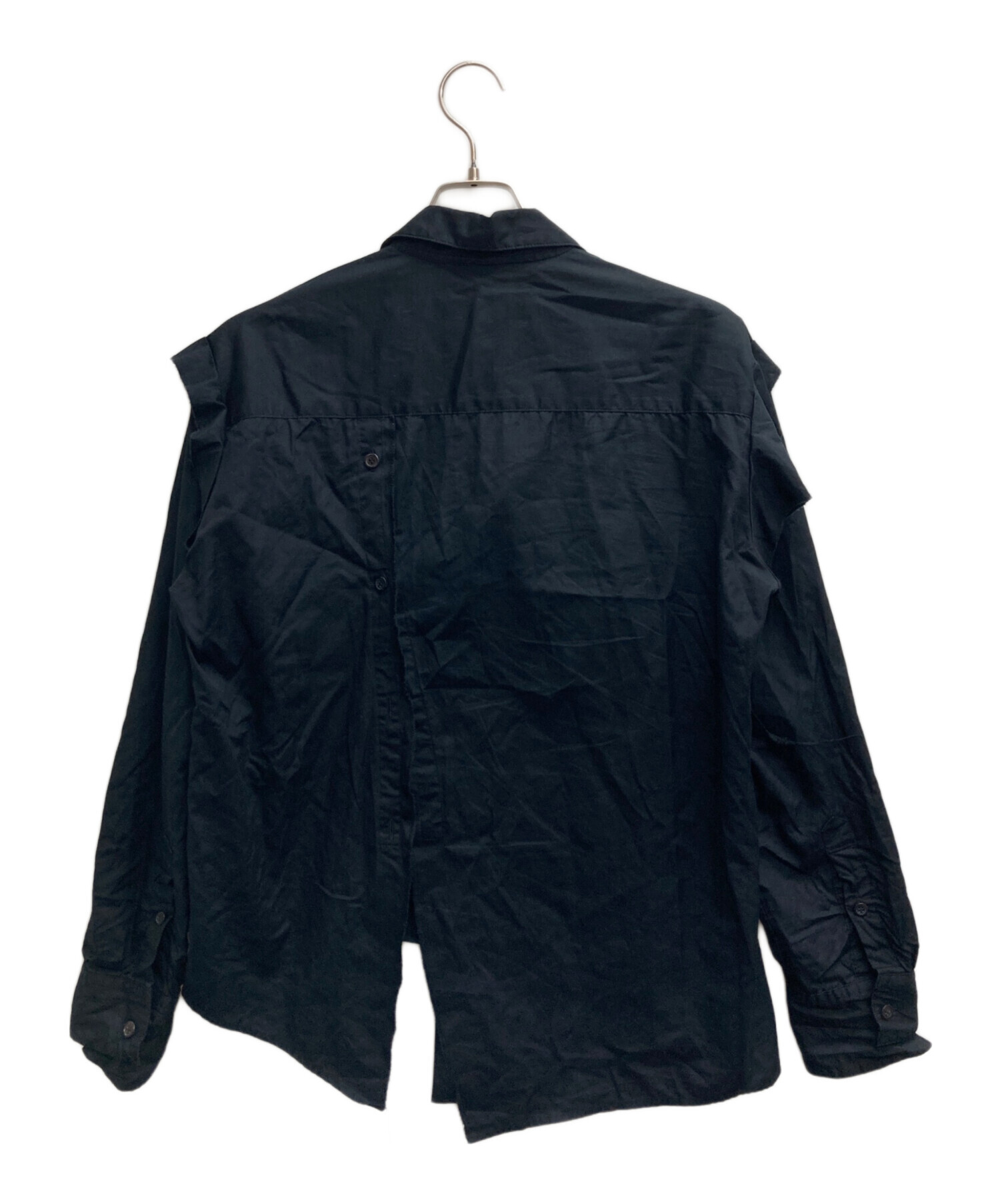 中古・古着通販】sulvam (サルバム) 変形オープンカラーシャツ 