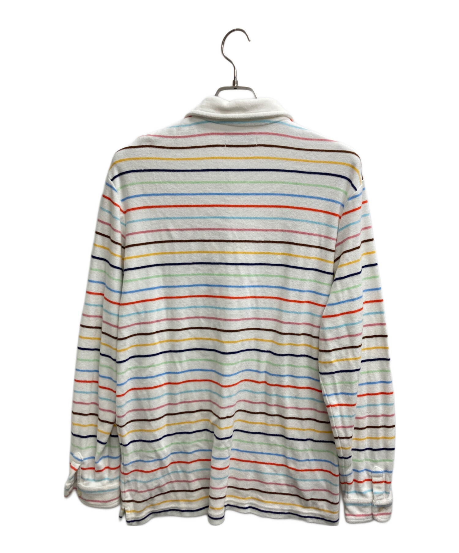 中古・古着通販】PALACE (パレス) パイルボーダーポロシャツ ホワイト 