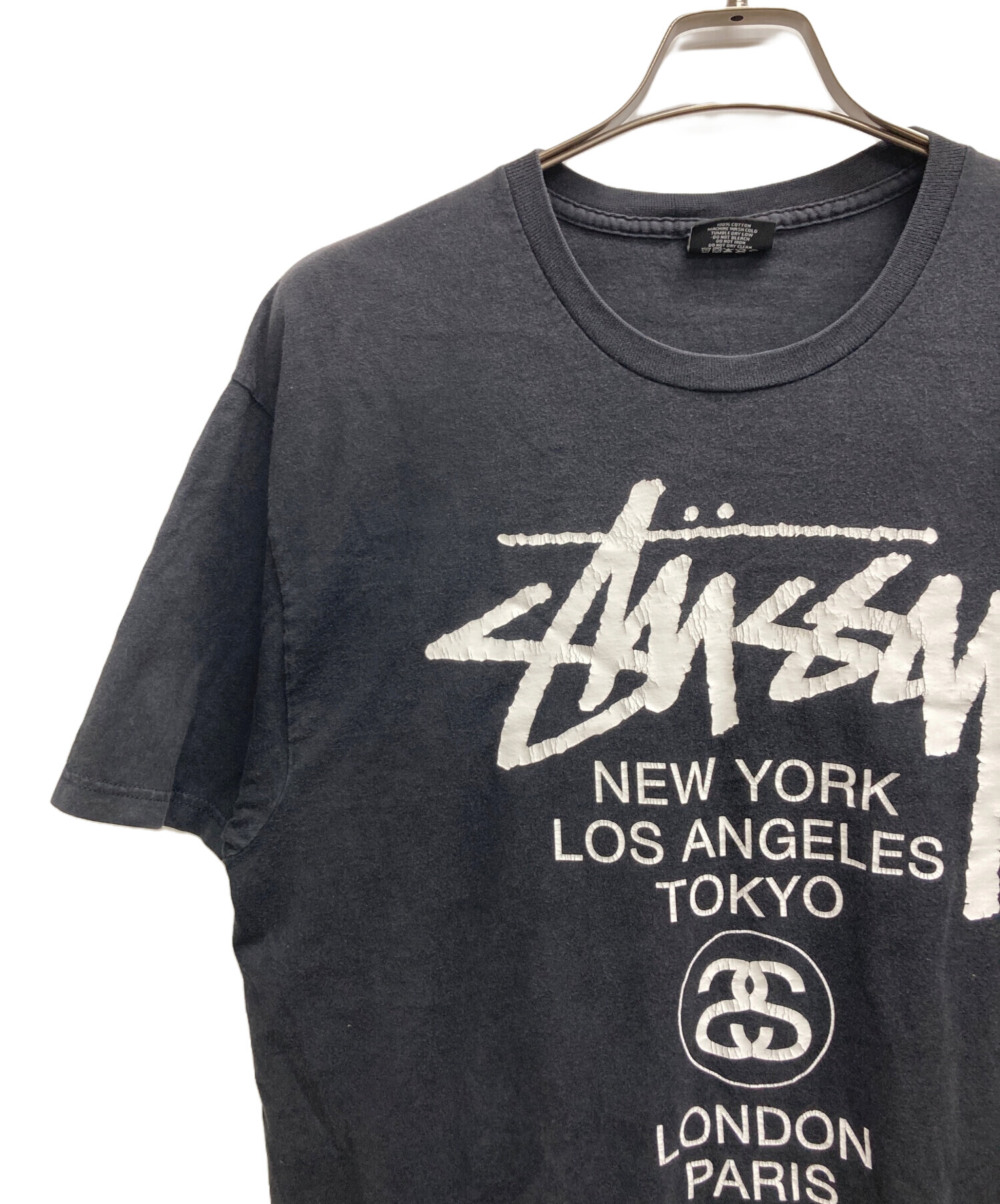 中古・古着通販】stussy (ステューシー) WORLD TOUR TEE ブラック 