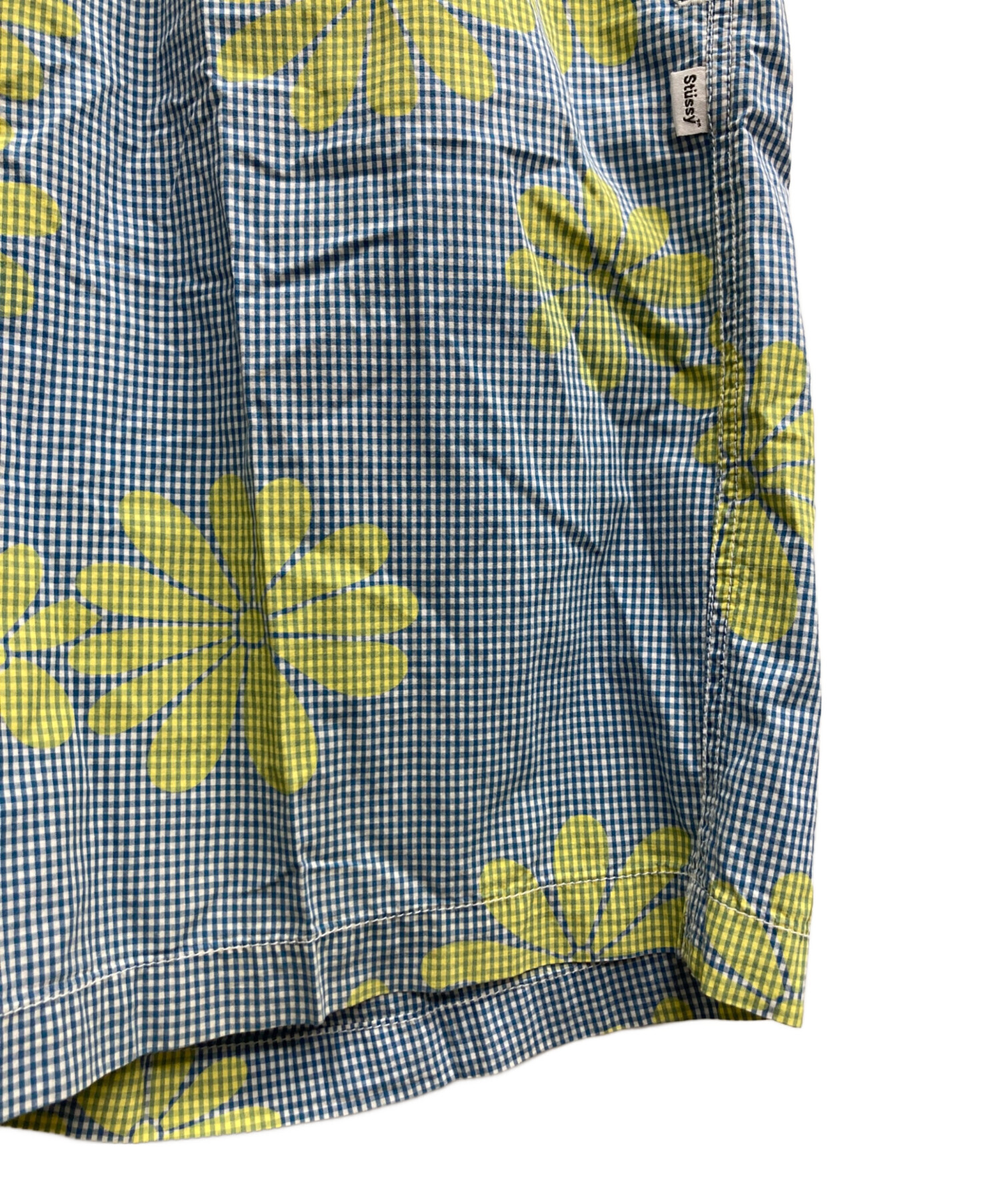 中古・古着通販】stussy (ステューシー) 花柄ハーフパンツ ブルー