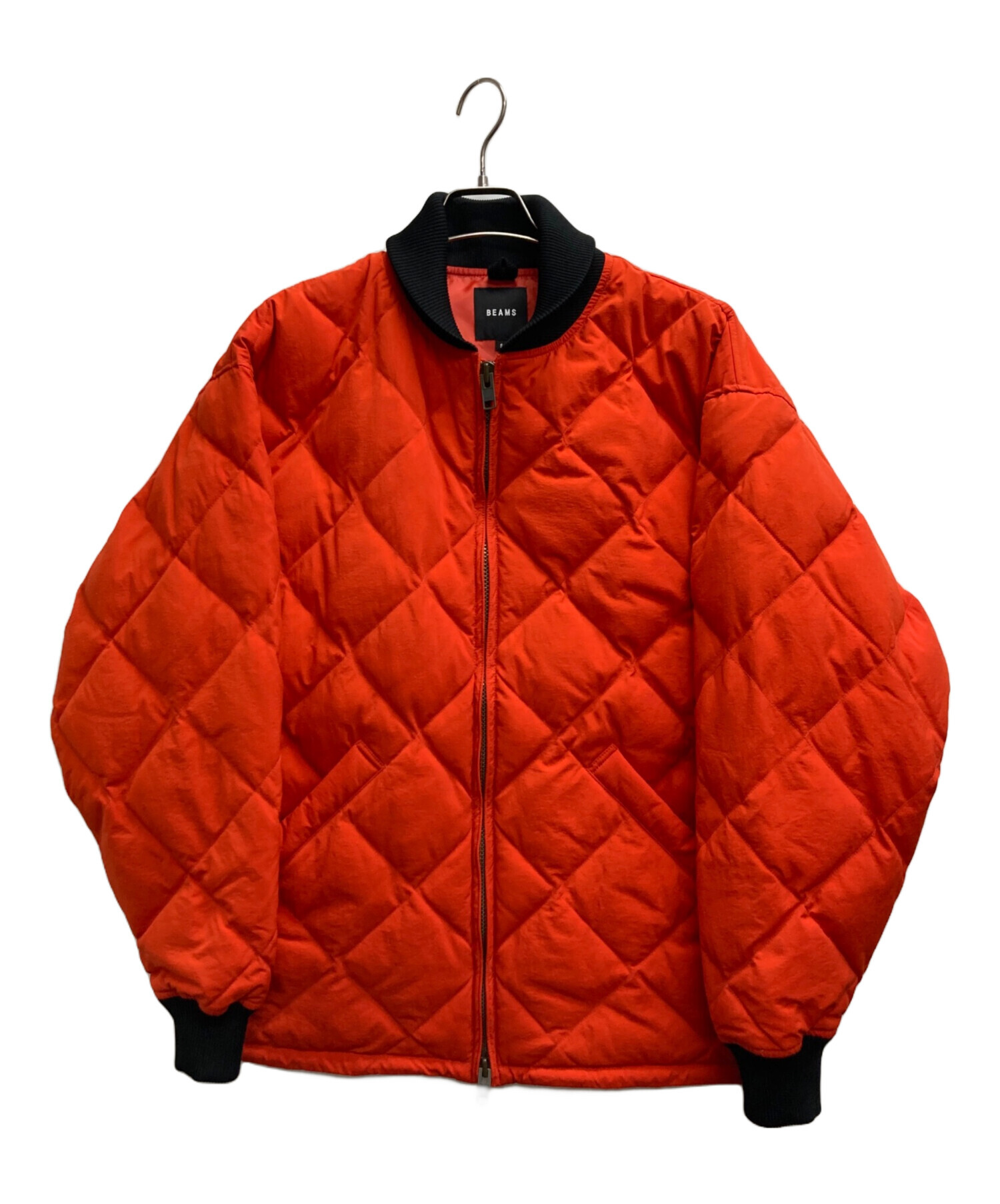 レア 美品 MHL キルティングダウンジャケット 1 レッド UNUSED(アンユーズド) QUILTING BLOUSON中綿キルティング