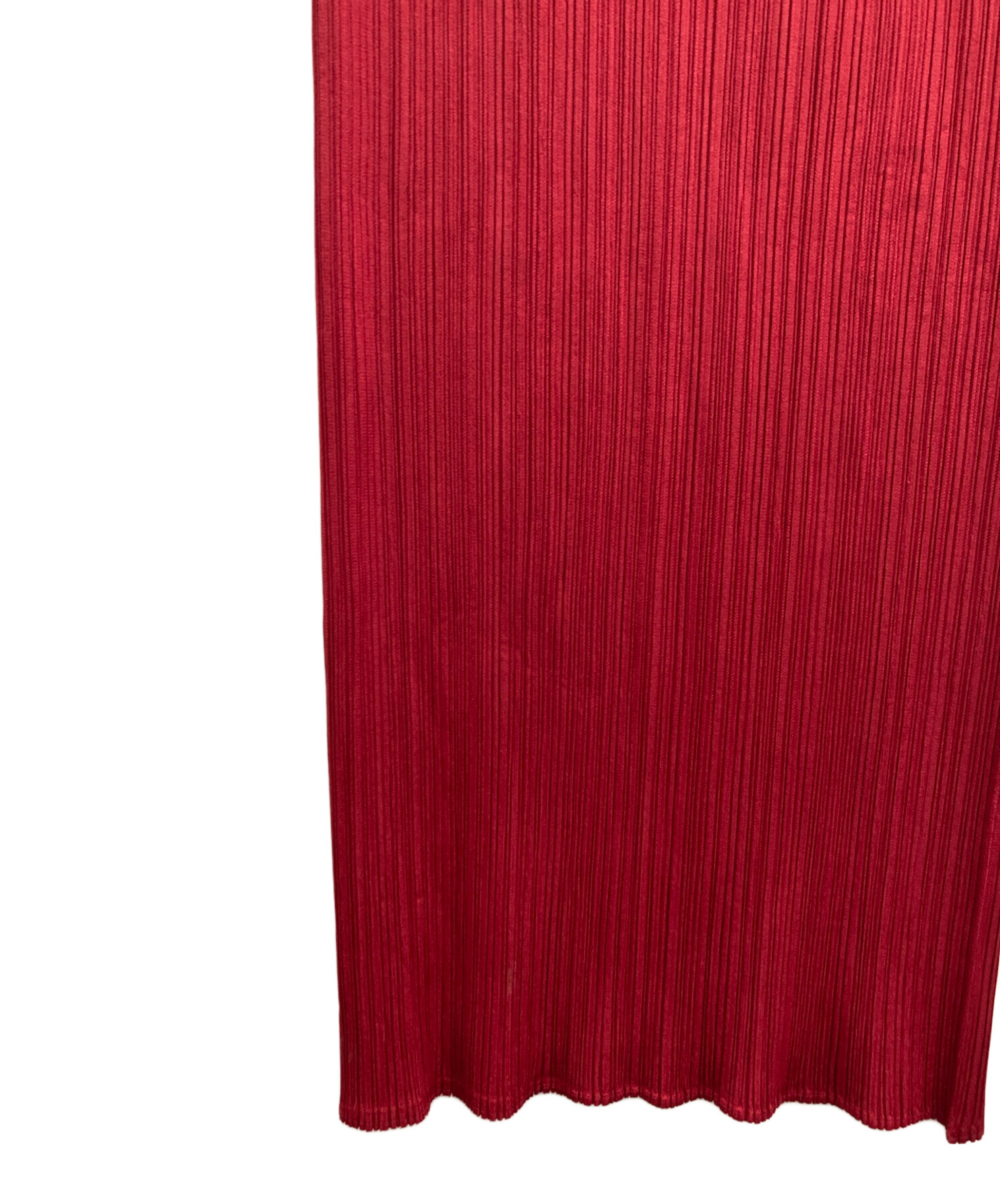 マカ61 超美品 プリーツプリーズ タンクトップ レッド サイズ3 マカ61 超美品 プリーツプリーズ タンクトップ レッド サイズ3