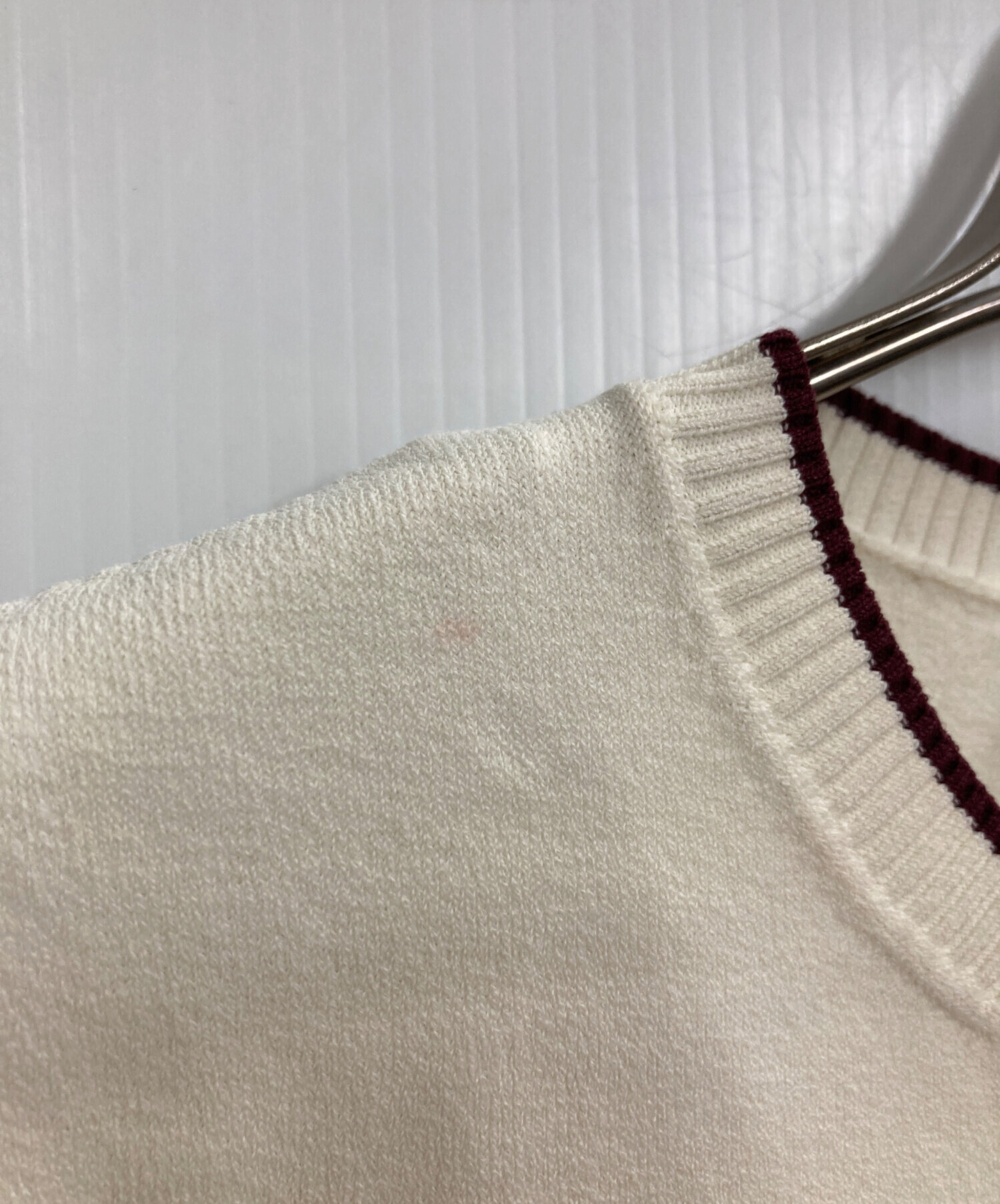 中古・古着通販】VALENTINO (ヴァレンティノ) 半袖ニット ホワイト
