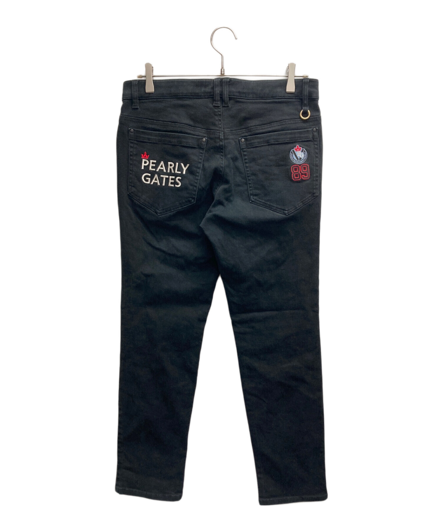 即決】PEARLY GATES パーリーゲイツ ストレッチパンツ 総柄 グレー系 5