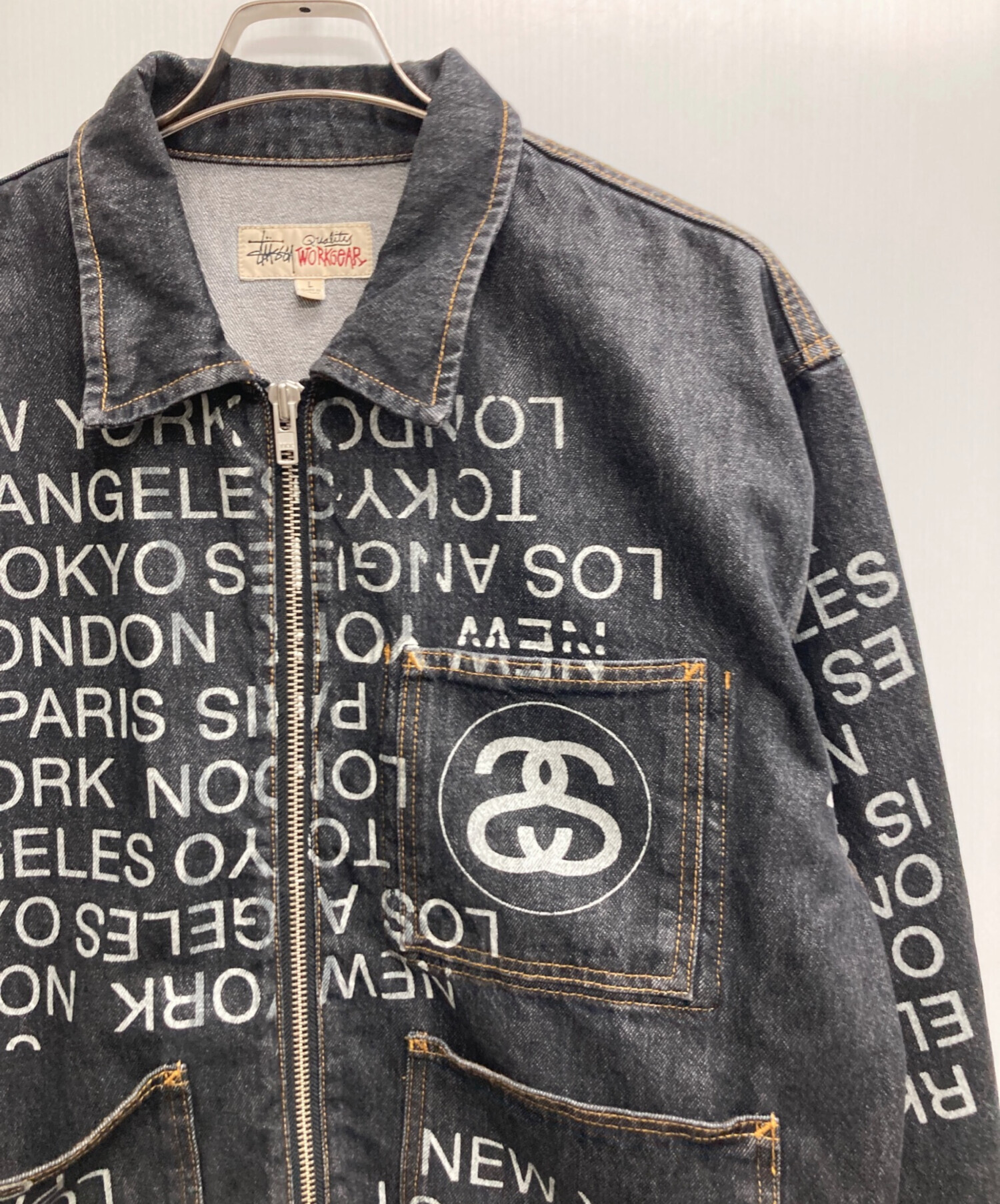 中古・古着通販】stussy (ステューシー) ZIP WORK JACKET CITY LINK