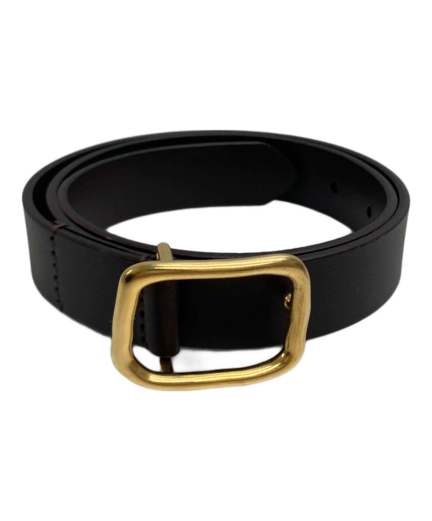 ボタンスタッズレザーベルト brown サイズ1 crewre online shop