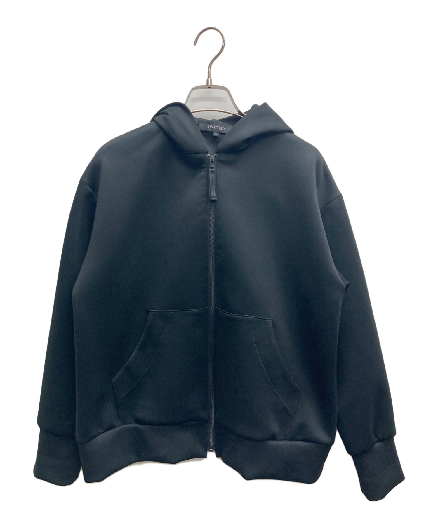 中古・古着通販】UNTITLED (アンタイトル) ジップパーカー ブラック
