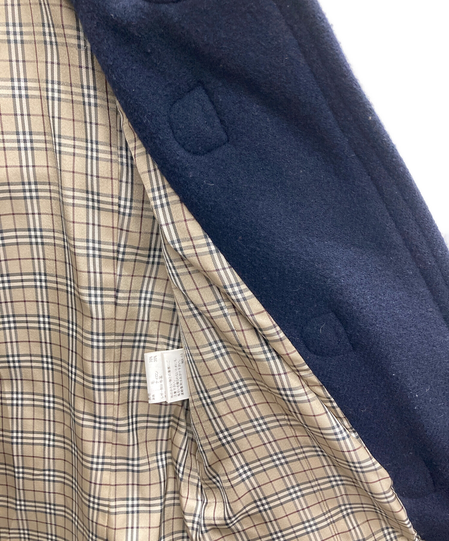美品◎BURBERRY BLUE LABEL ショートダッフル 裏地ノバチェック 中古・古着通販】BURBERRY BLUE LABEL (バーバリーロンドンブルー