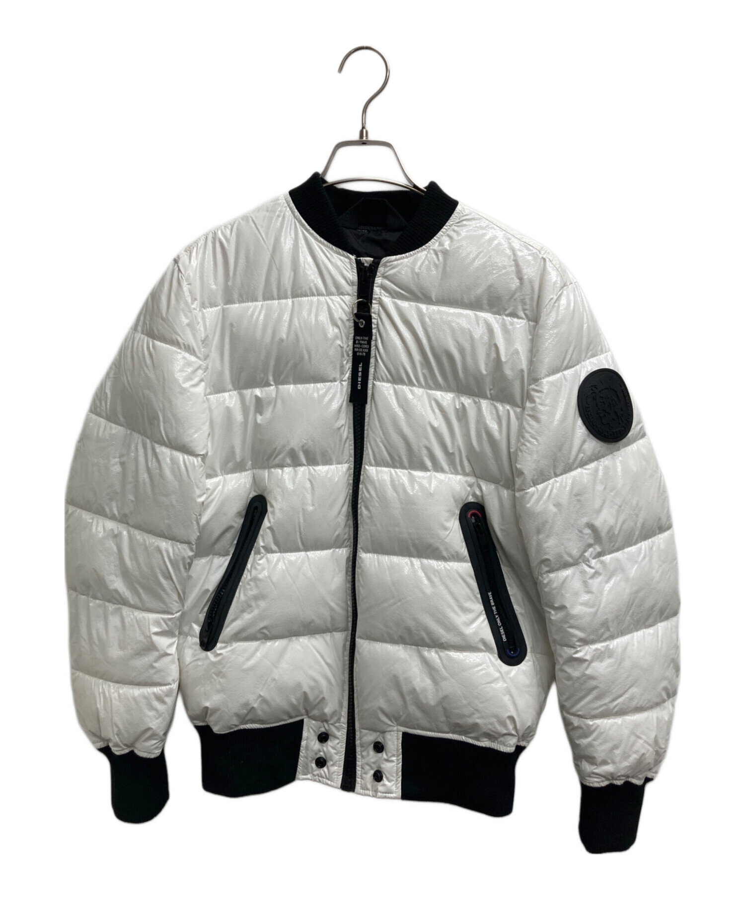 DIESEL / ジャケット/XS/コットン/KHK 中古・古着通販】DIESEL (ディーゼル) 中綿ジャケット ホワイト サイズ