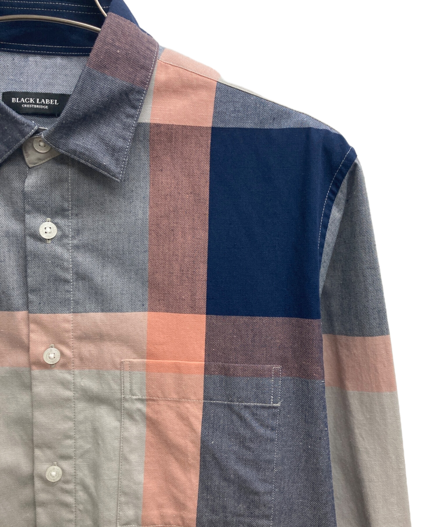 【美品】BLACK LABEL CRESTBRIDGE　長袖フランネルシャツ　L Black Label CREST BRIDGE 長袖シャツ L