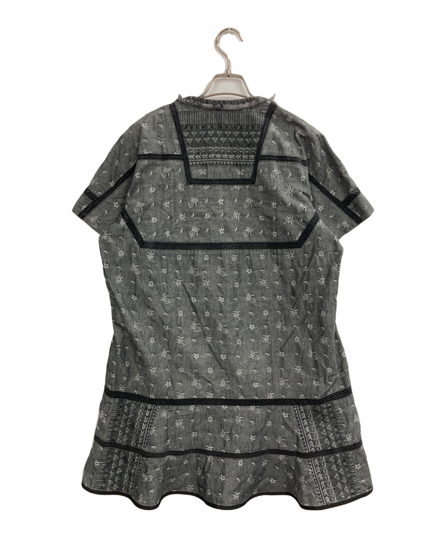 中古・古着通販】sacai (サカイ) 17SS デニム刺繍ワンピース グレー