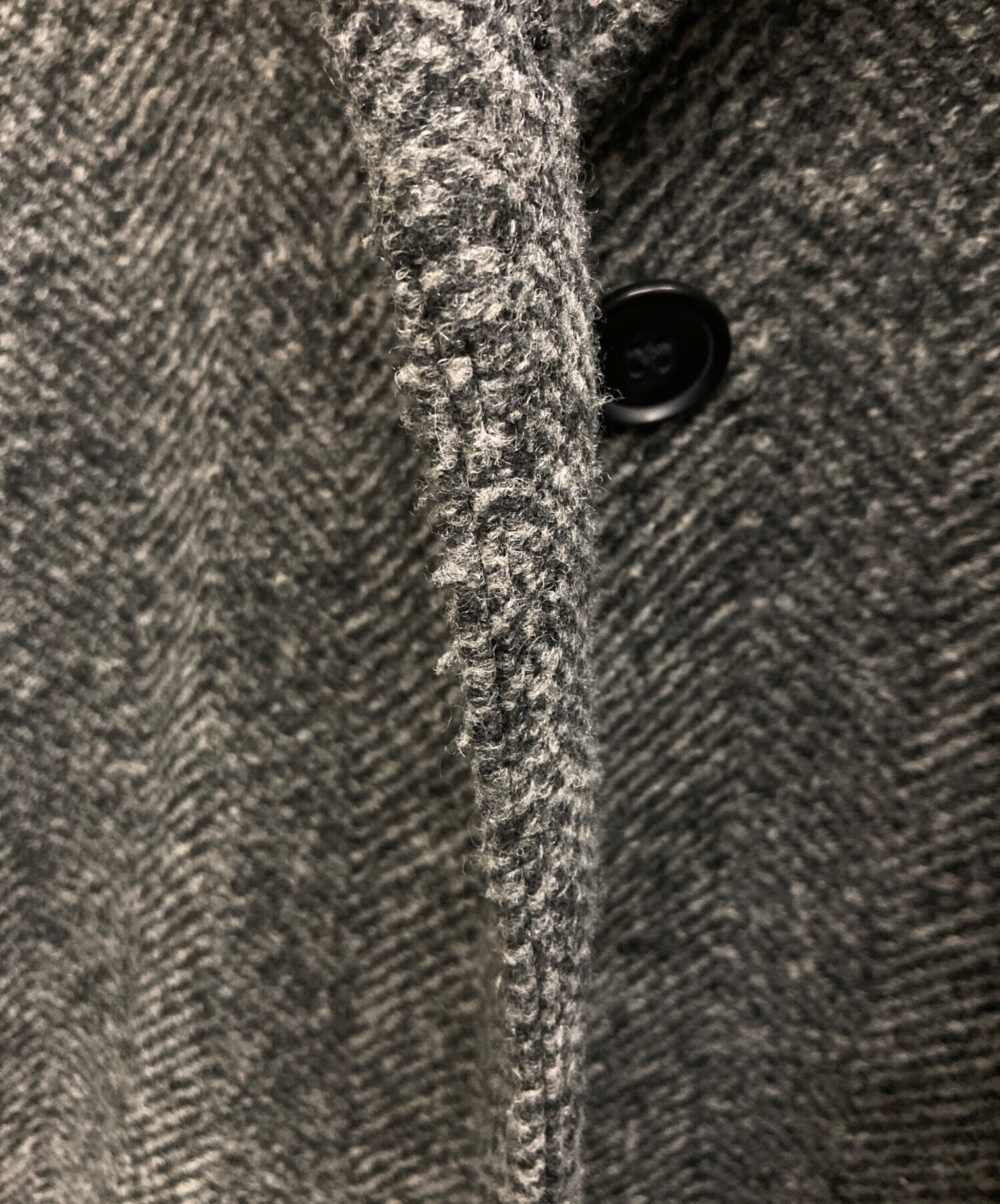 ★Spick & Span Wスライバーヘリンボーンミドルコート 36 ブラック Spick & Span（スピックアンドスパン）の「Wスライバー