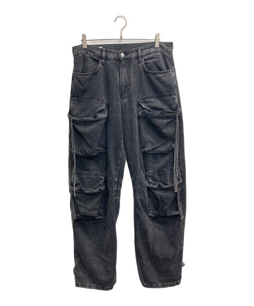 中古・古着通販】ZARA (ザラ) デニムカーゴパンツ ブラック サイズ:42