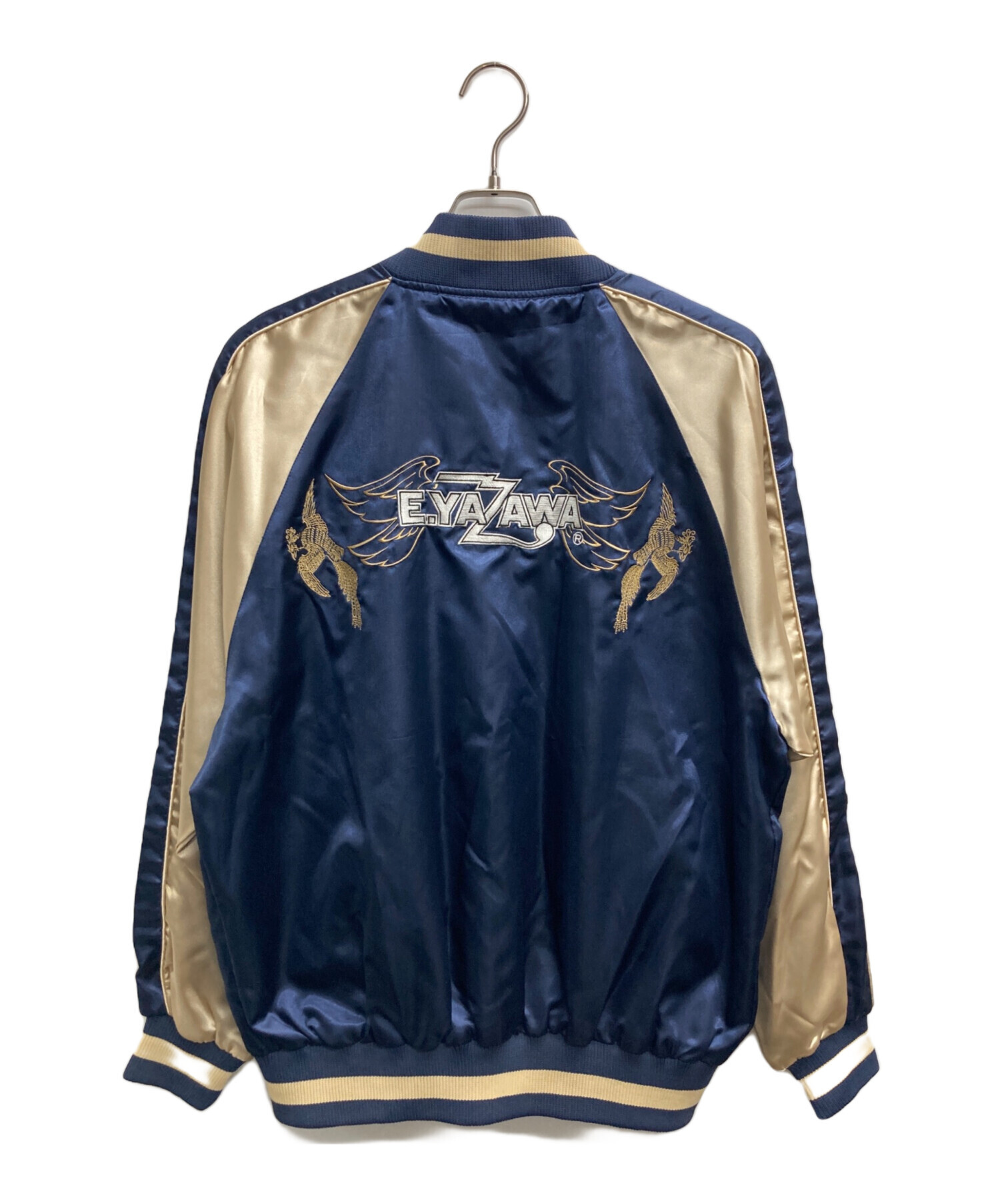 スカジャン ネイビー ゴールド刺繍 中古・古着通販】E・YAZAWA (イー・ヤザワ) SUNTORY (サントリー