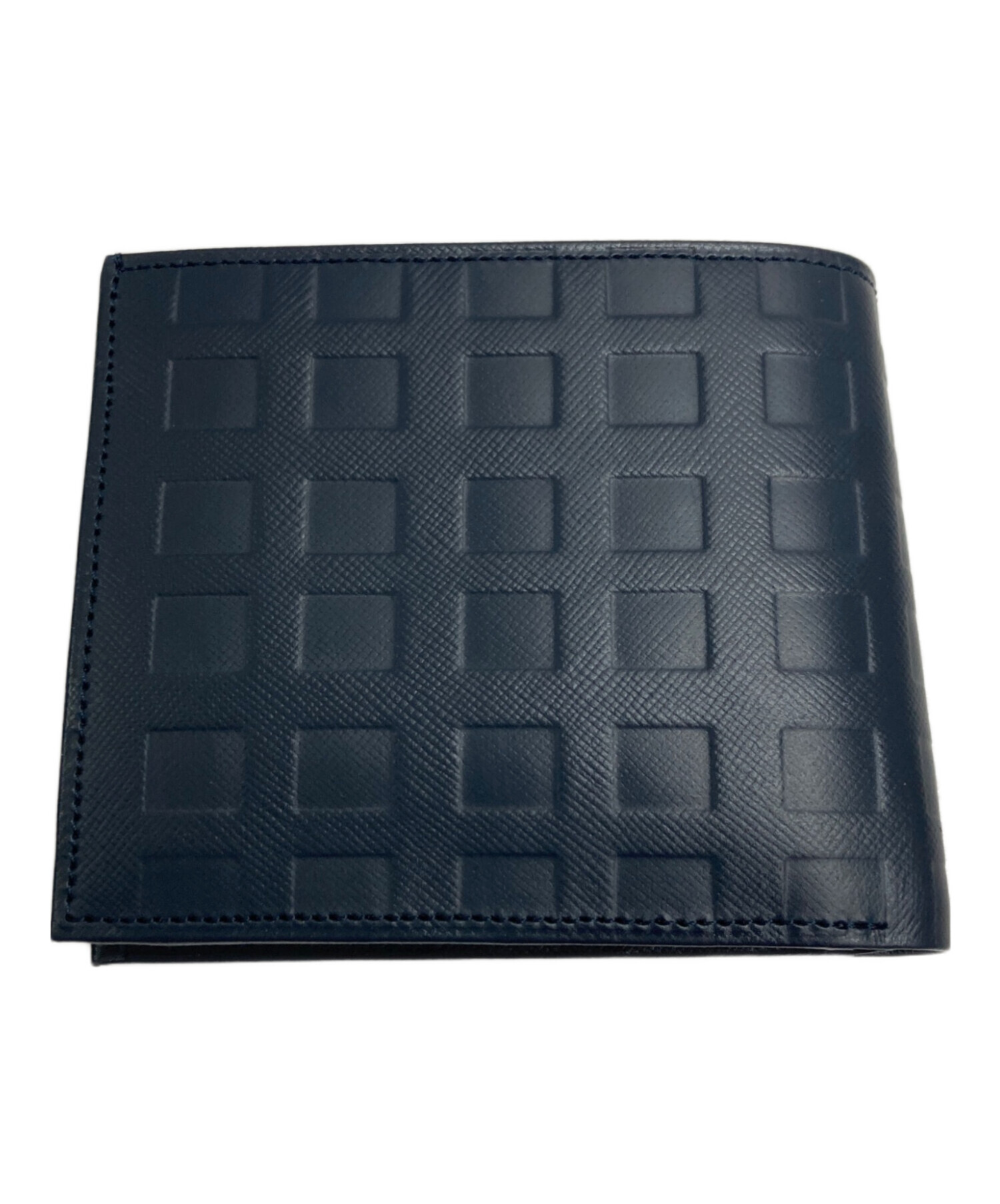 中古・古着通販】DAKS (ダックス) 2つ折り財布 ネイビー 未使用品