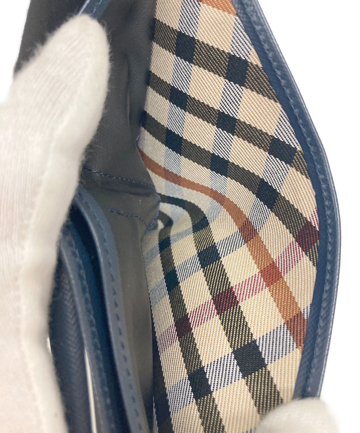 中古・古着通販】DAKS (ダックス) 2つ折り財布 ネイビー 未使用品