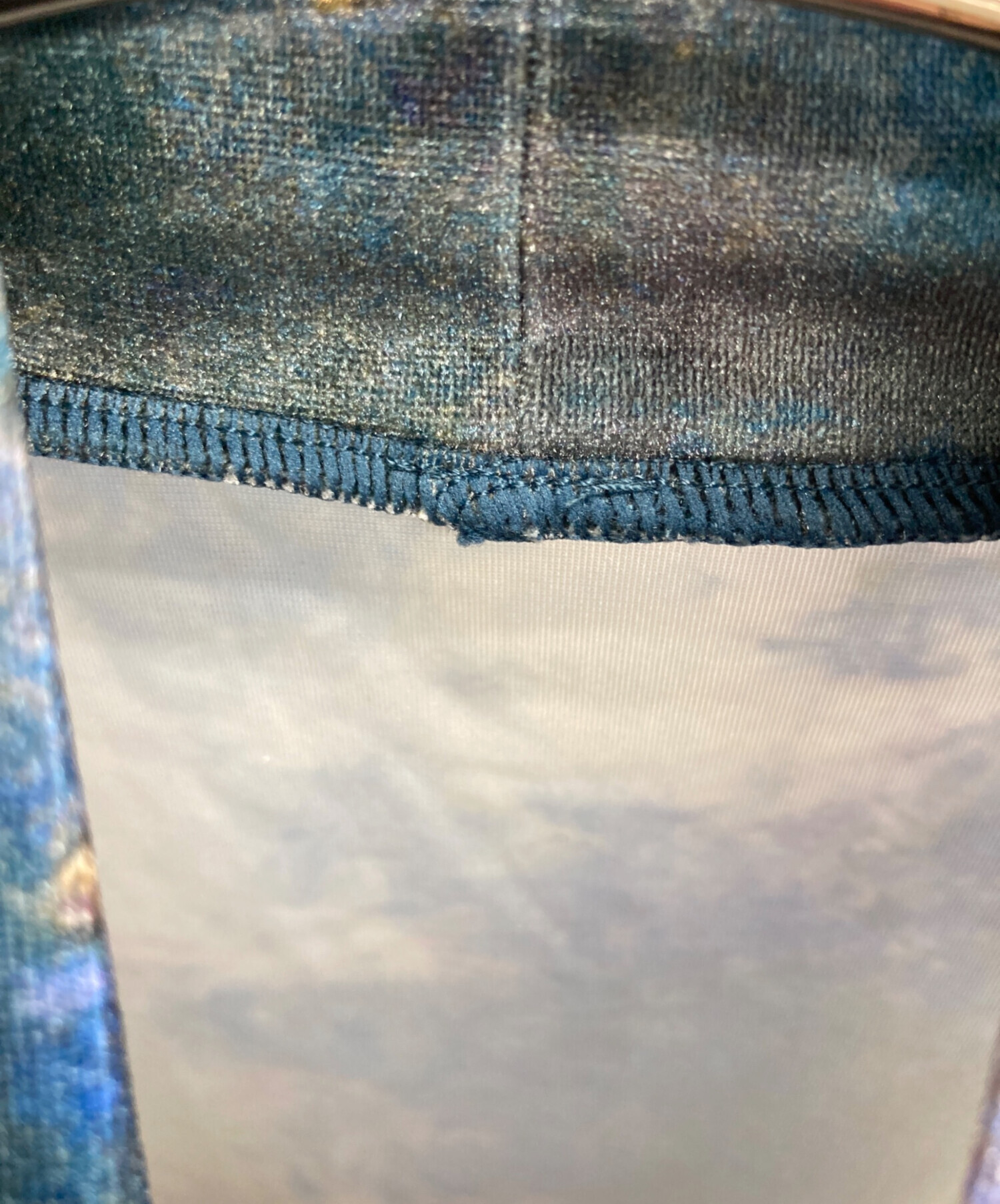 中古・古着通販】AMERI (アメリ) THEMET SCENERY VELOUR TOP ブルー